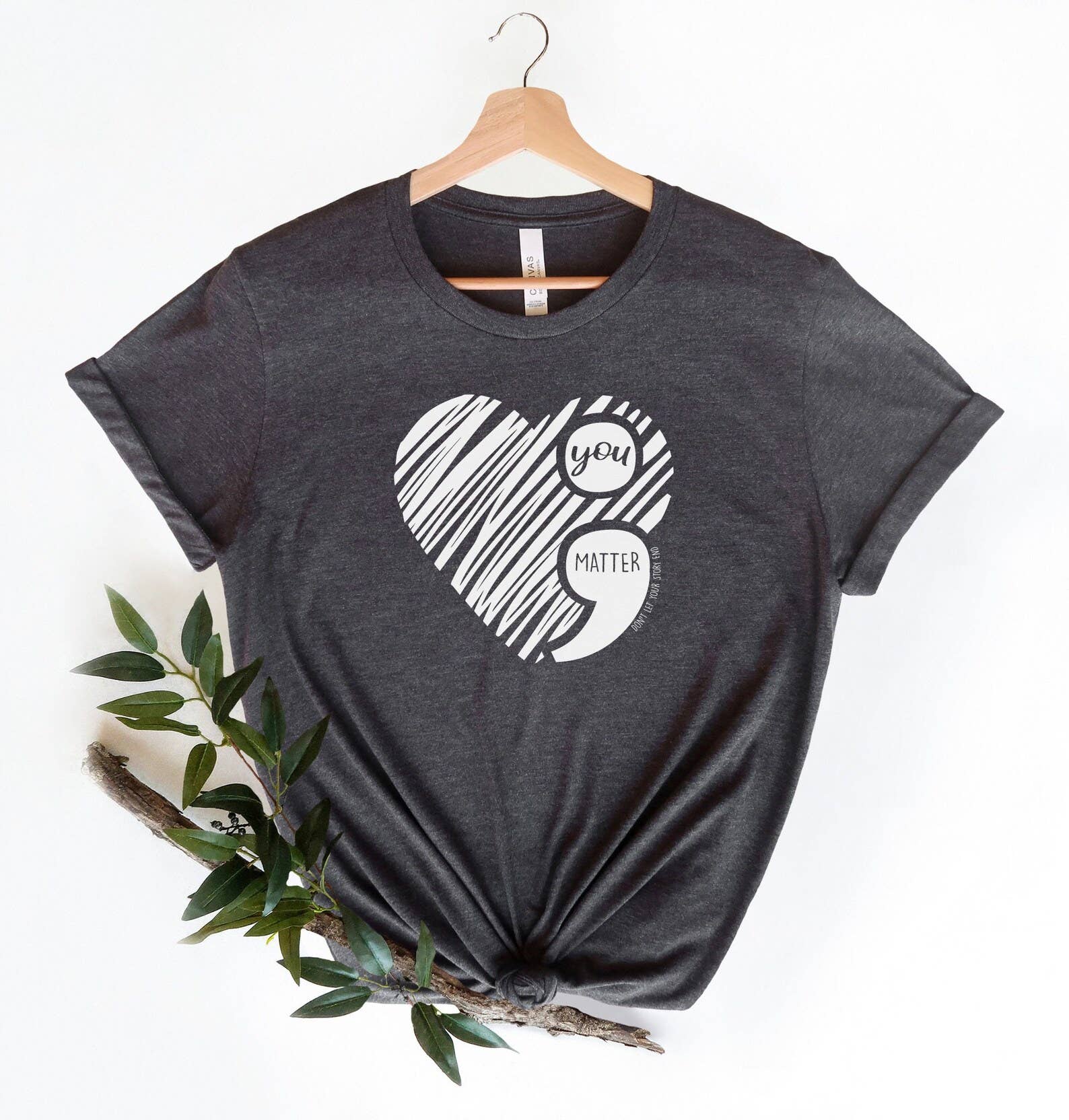 Semicolon Shirt Hoodie, Sweatshirt | PodTeesHub.com