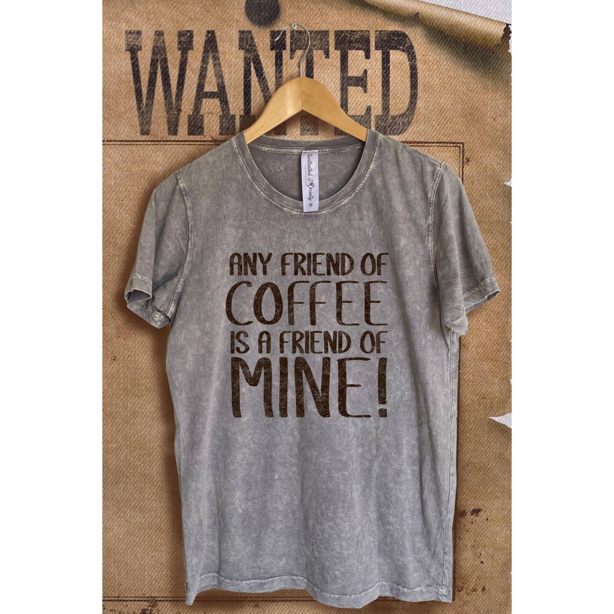 Coffee Is Friend of Mine Mineral Wash Vintage  Graphic  Tee Hoodie, Sweatshirt | PodTeesHub.com
