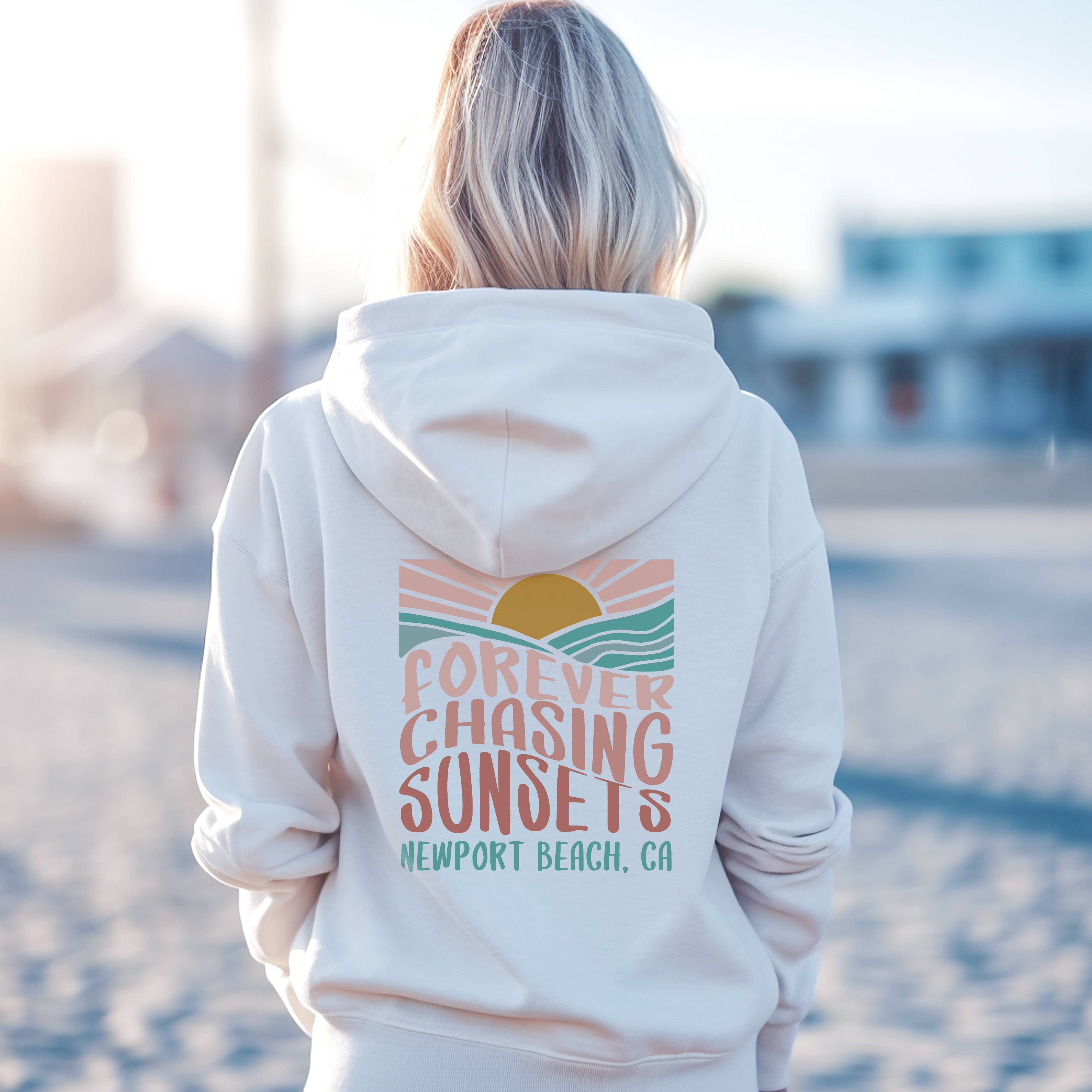 Customizable Forever Chasing Sunsets Hoodie | Sizes S-2XL T-Shirts, Sweatshirt | PodTeesHub.com