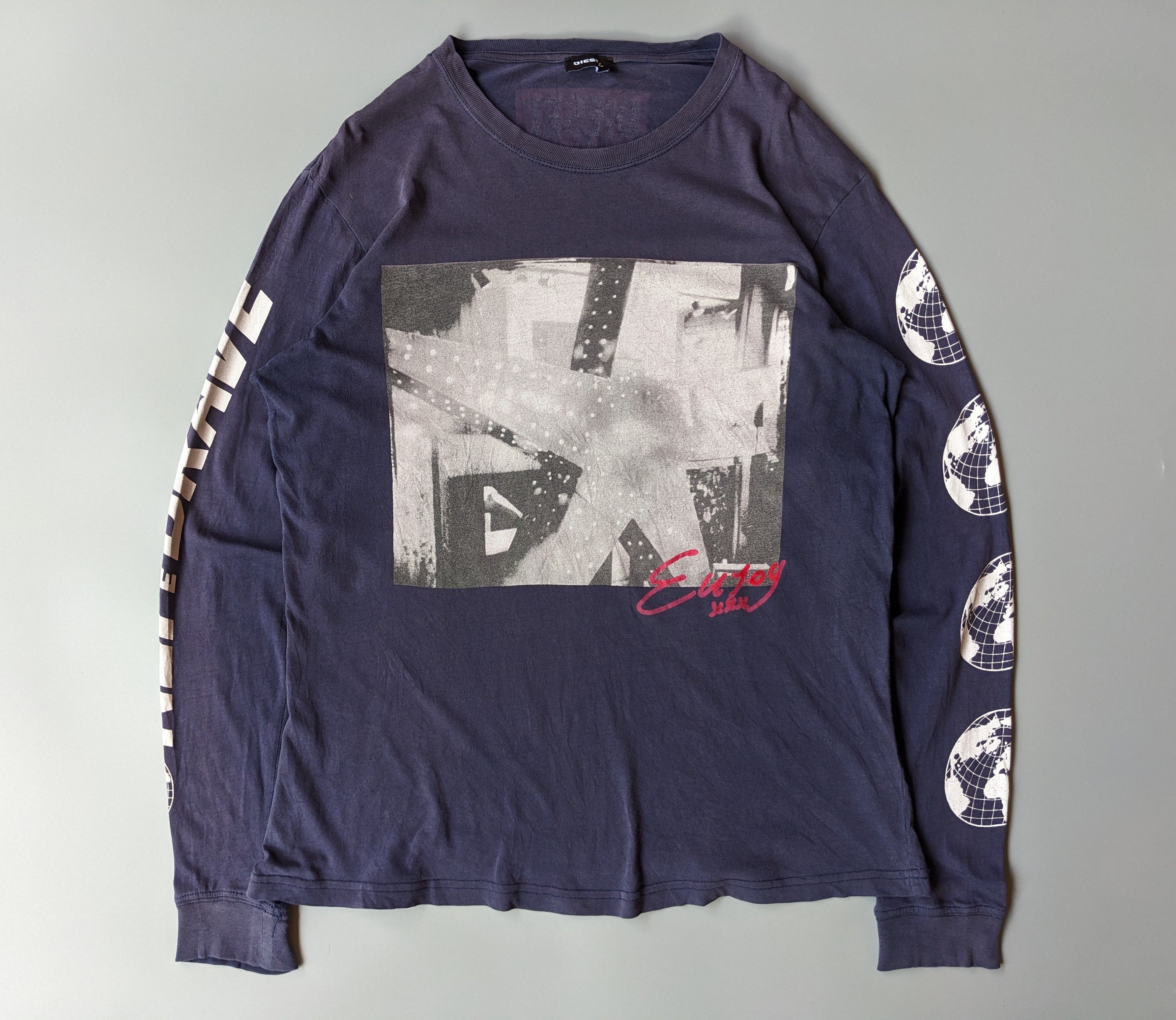 Diesel Long Sleeve Printed Shirt Hoodie, Sweatshirt | PodTeesHub.com