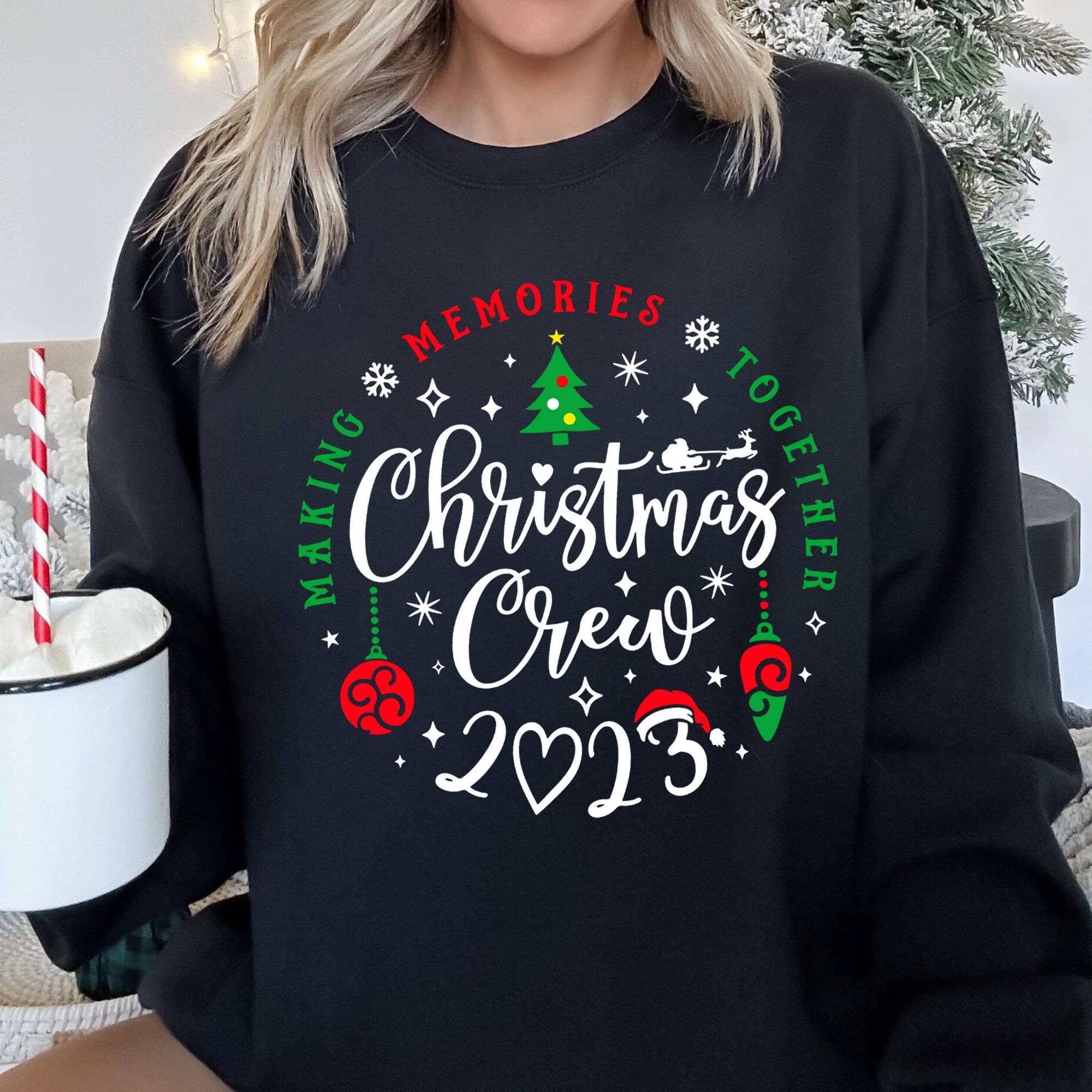 Christmas Crew Family Sweatshirt T-Shirts, Hoodie | PodTeesHub.com