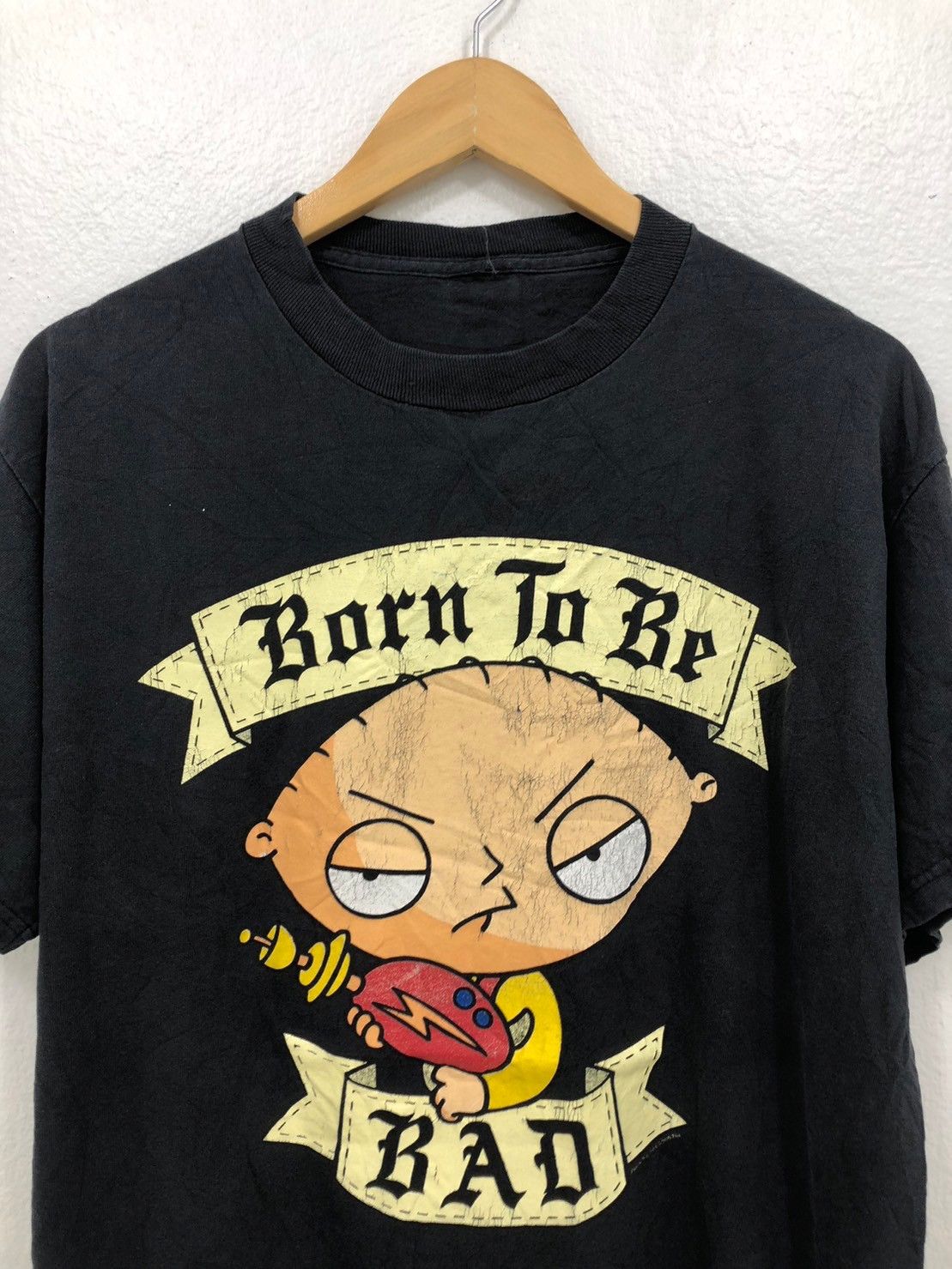 Vintage Family Guy Stewie Griffin Shirt Back Born To Be Bad Hoodie, Sweatshirt | PodTeesHub.com