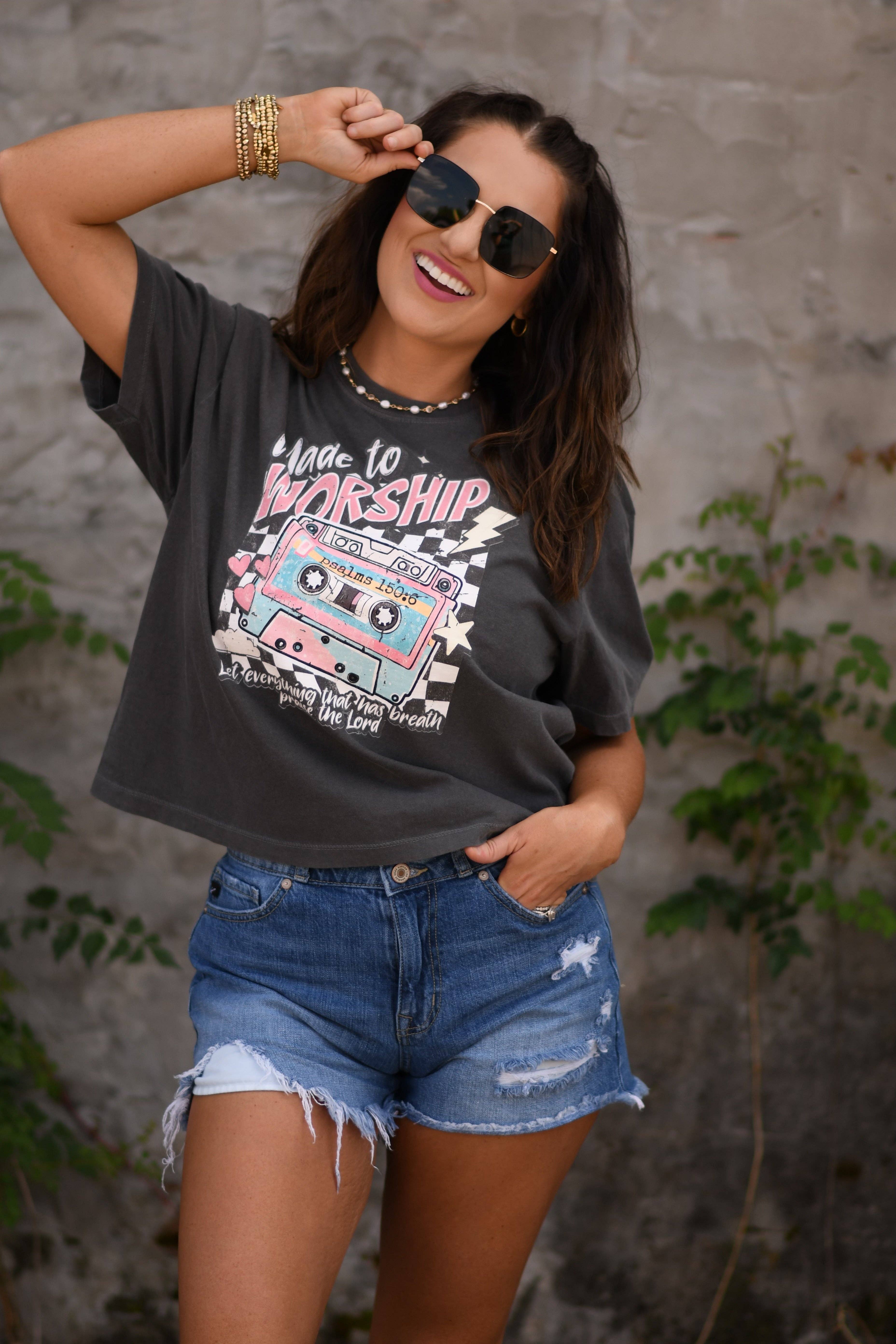 Made To Worship Crop/Tee Hoodie, Sweatshirt | PodTeesHub.com
