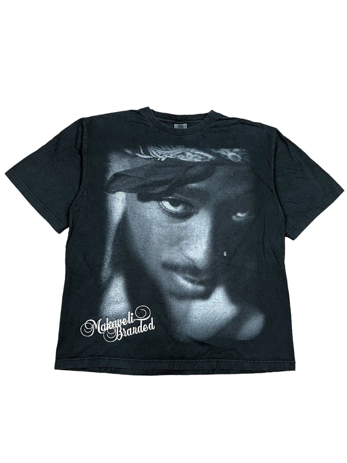 Vintage Vtg Tupac 2pac Makaveli Brand Shirt Big Print Face Rap T-Shirts, Hoodie, Sweatshirt
