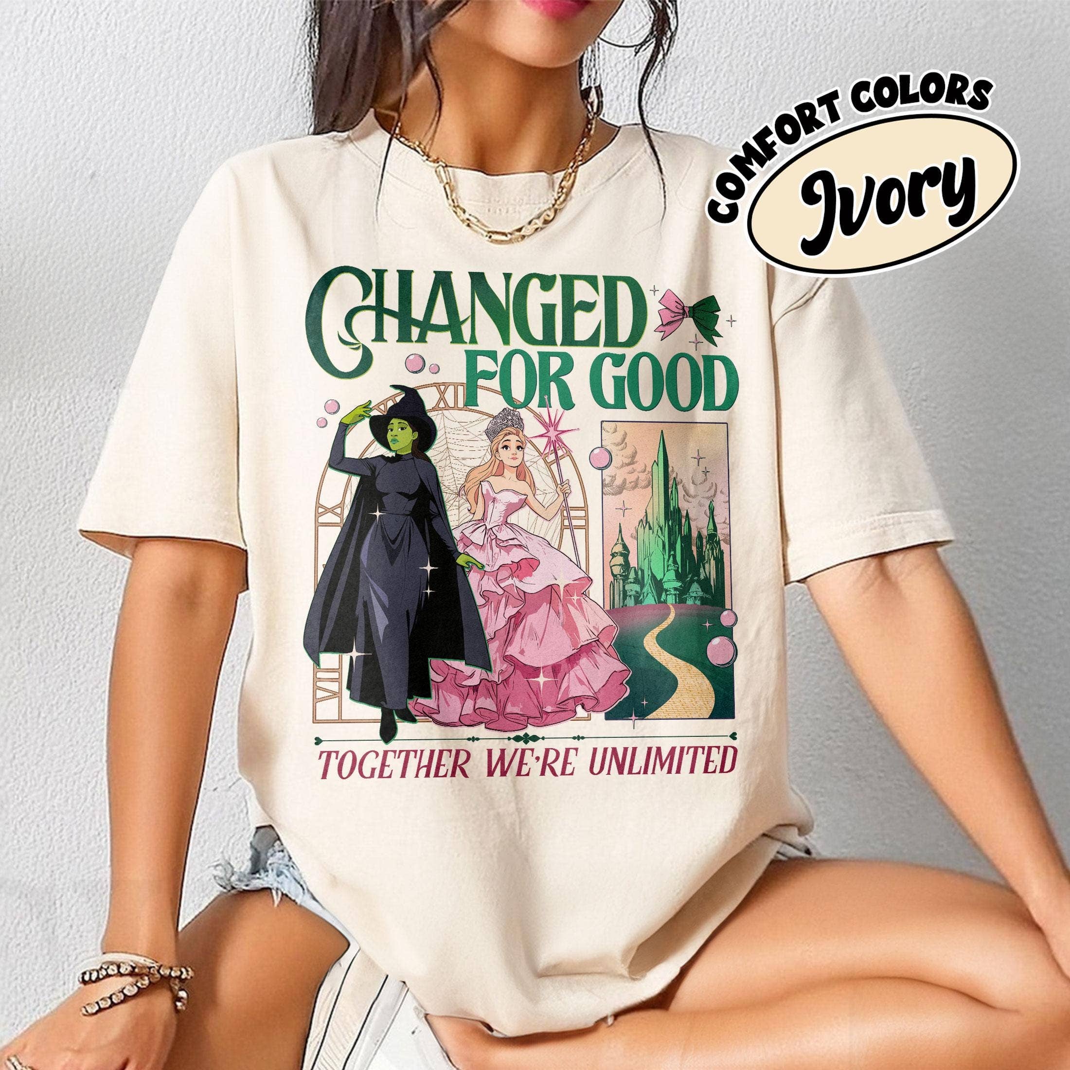 Elphaba and Glinda Shirt - Wicked Musical Movie Fan Gift Hoodie, Sweatshirt | PodTeesHub.com