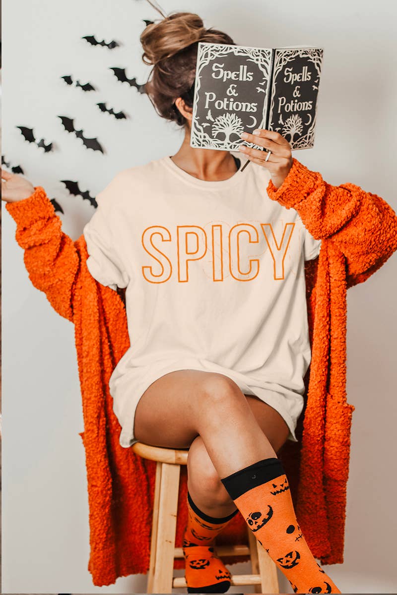 Spicy Vintage Puff Graphic Oversized Tee Hoodie, Sweatshirt | PodTeesHub.com