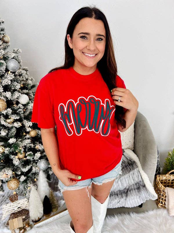 Merry Double Graphic Tee Hoodie, Sweatshirt | PodTeesHub.com