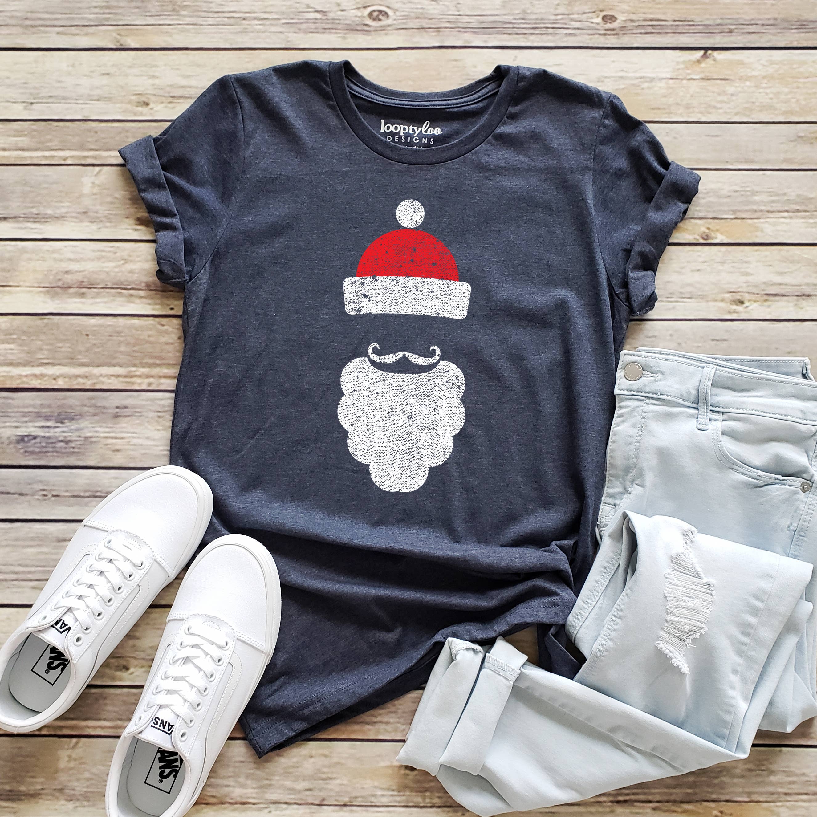 Santa Tee | Christmas | Sizes XS-2XL Hoodie, Sweatshirt | PodTeesHub.com