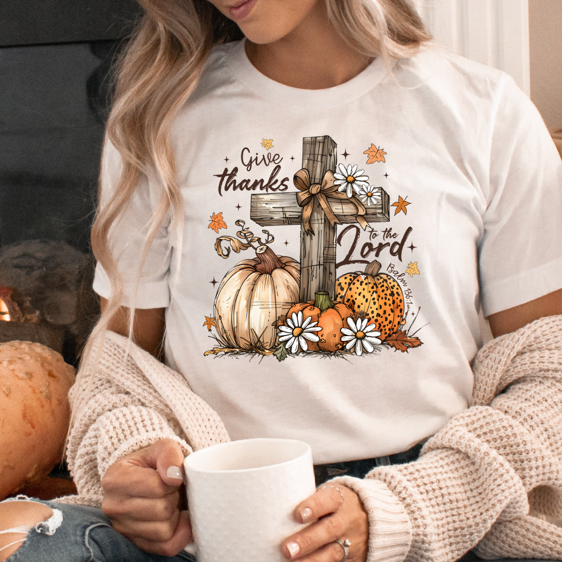 Give Thanks To the Lord Fall Tee Hoodie, Sweatshirt | PodTeesHub.com