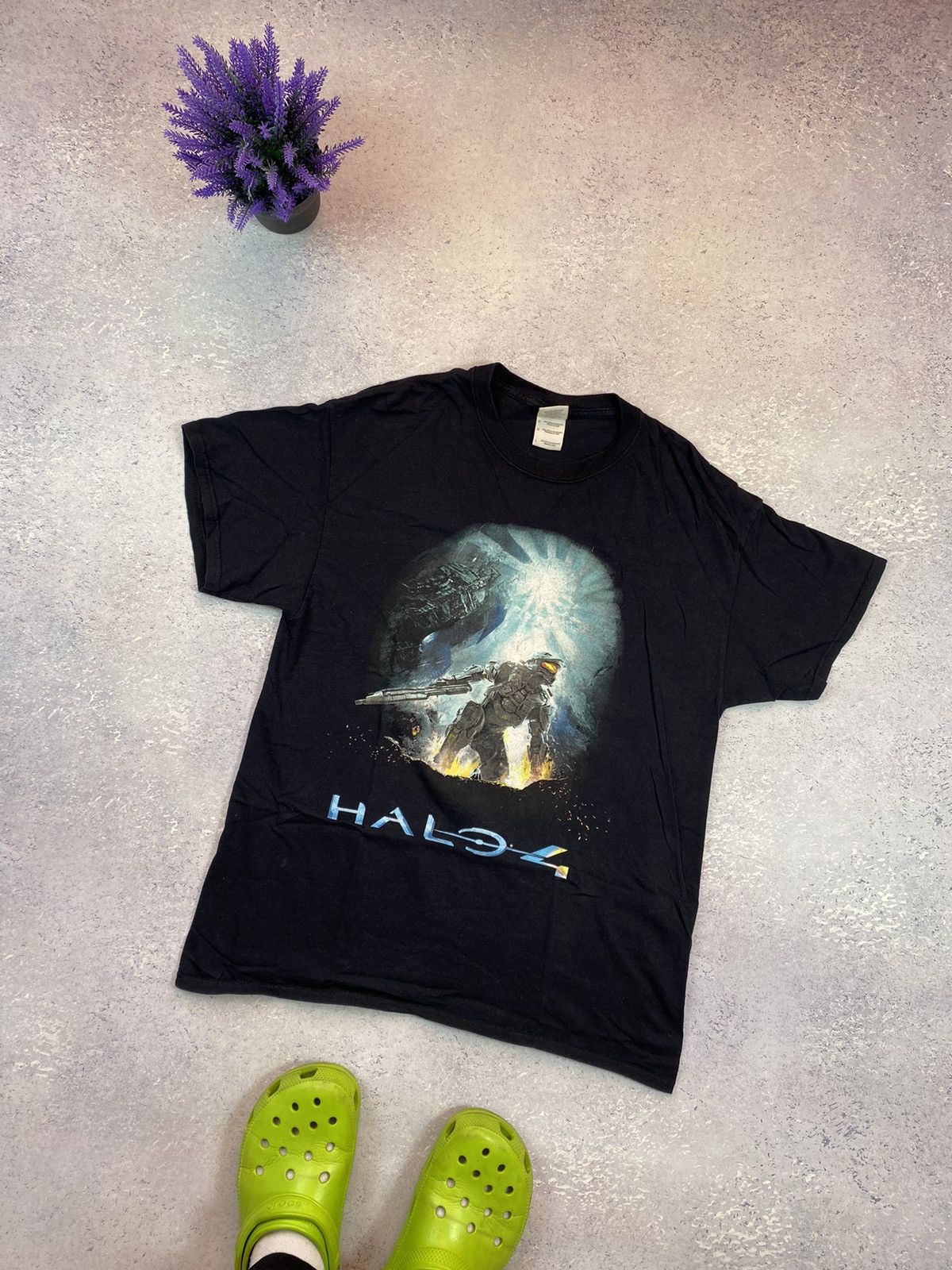Vintage Y2k Halo 4 Xbox Video Game Graphic T Shirt Faded Hoodie, Sweatshirt | PodTeesHub.com