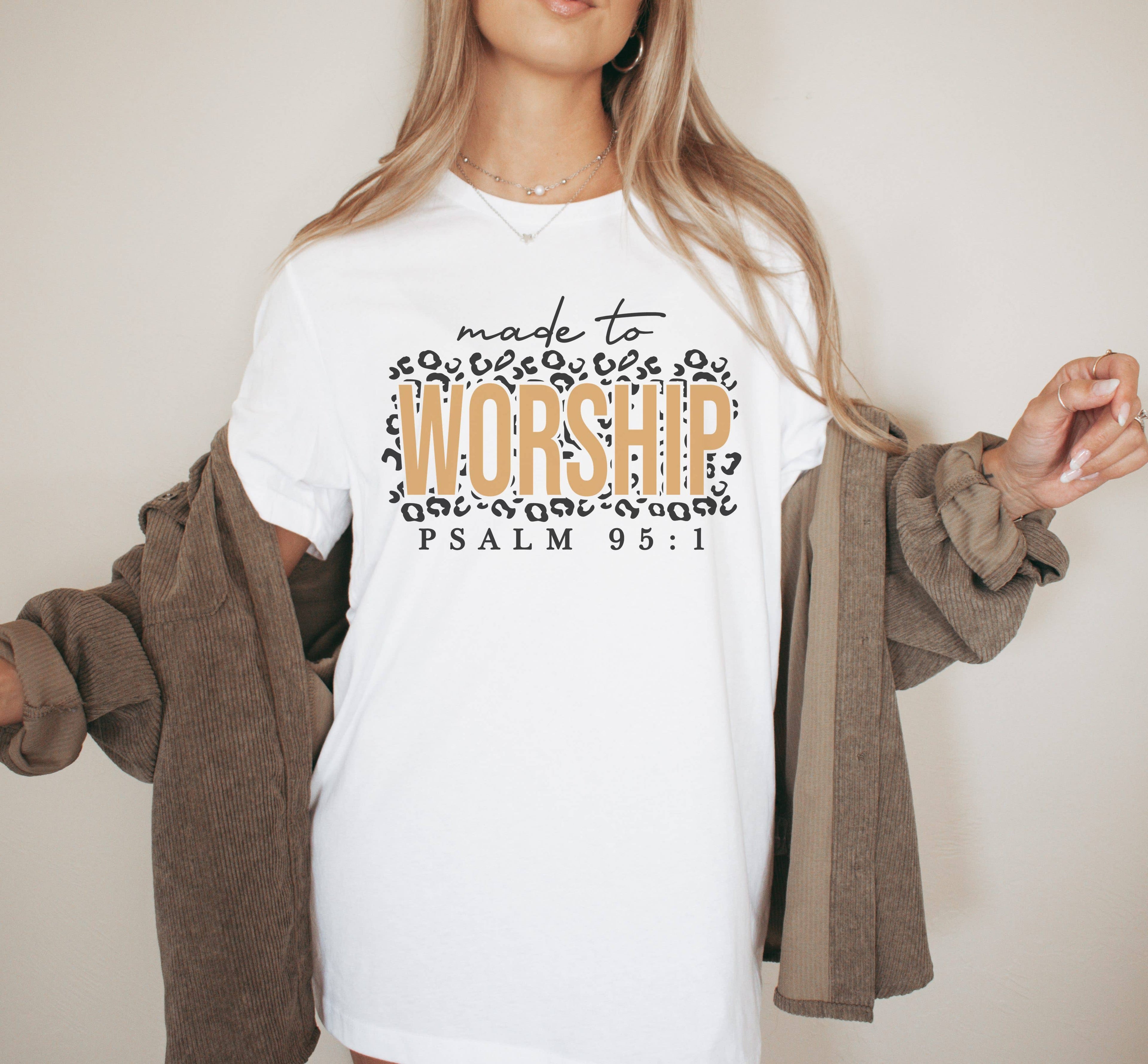 Leopard Made To Worship L Christain Tee Hoodie, Sweatshirt | PodTeesHub.com