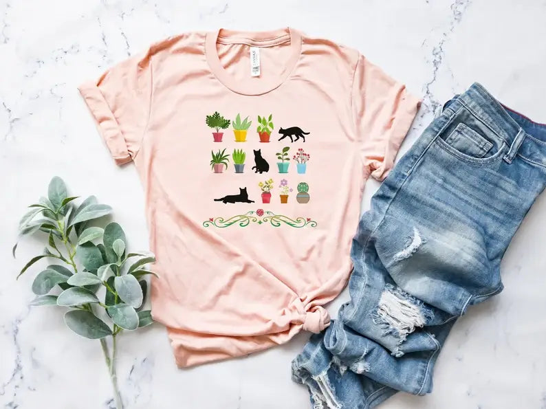 Cats and Plants T-Shirt Hoodie, Sweatshirt | PodTeesHub.com
