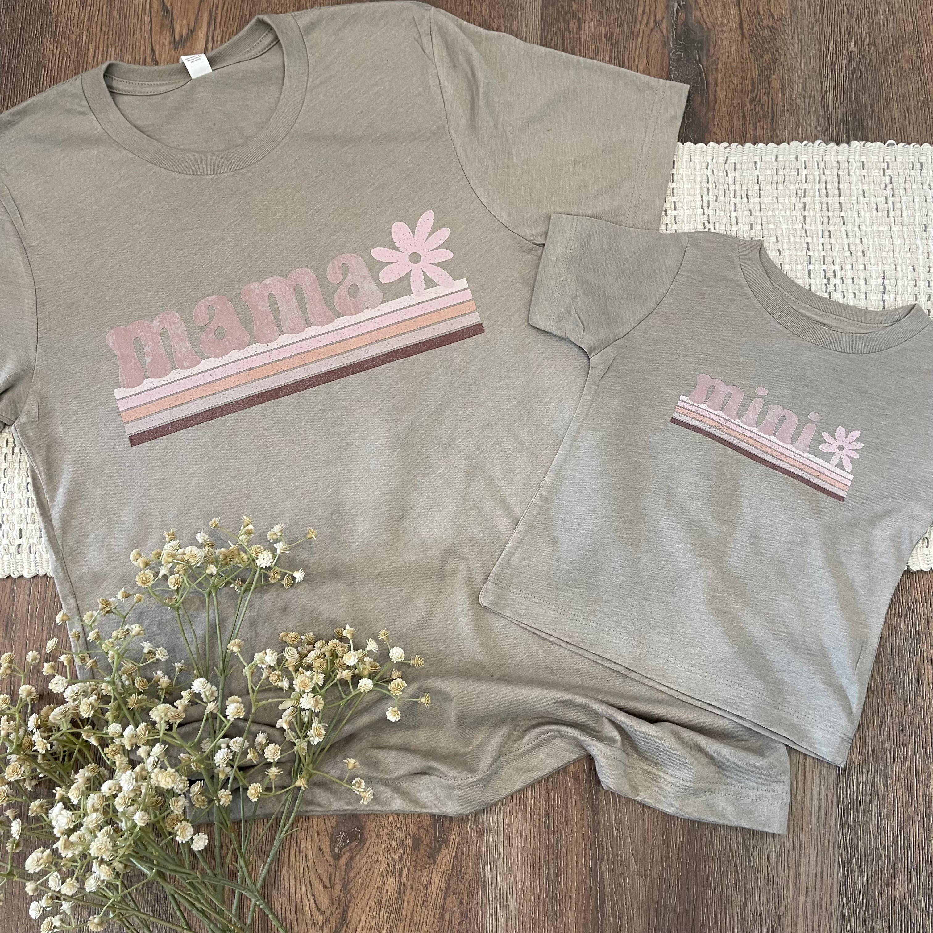 Retro Matching Mama/Mini Tee Hoodie, Sweatshirt | PodTeesHub.com