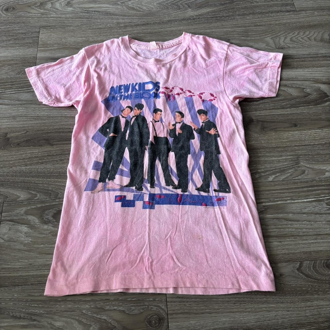 Crazy Vintage 80s New Kids On The Block Boy Band Graphic Tee Size M Hoodie, Sweatshirt | PodTeesHub.com