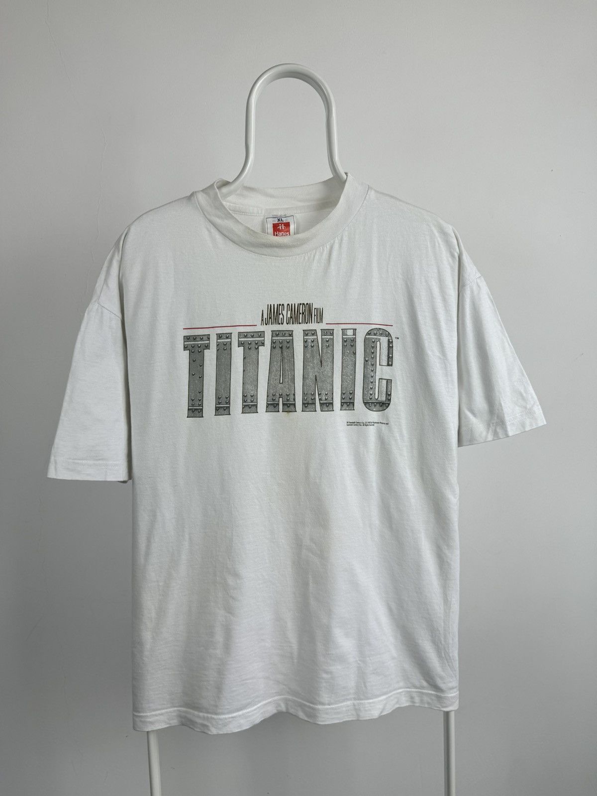 Vintage 1998 Titanic Hanes James Cameron Film Big Logo T-Shirts, Hoodie, Sweatshirt