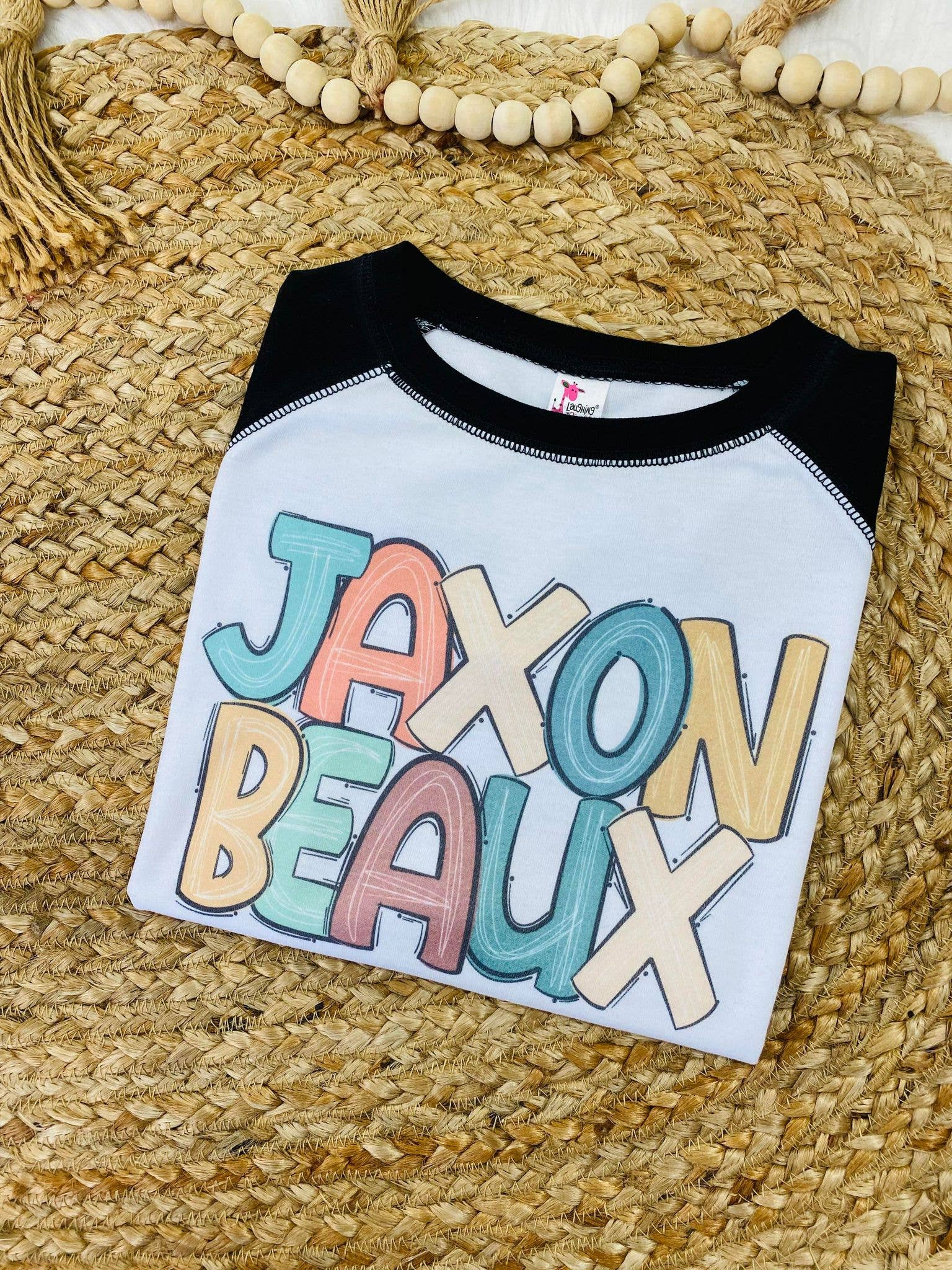 Custom Boy's Name Raglan Tee Hoodie, Sweatshirt | PodTeesHub.com