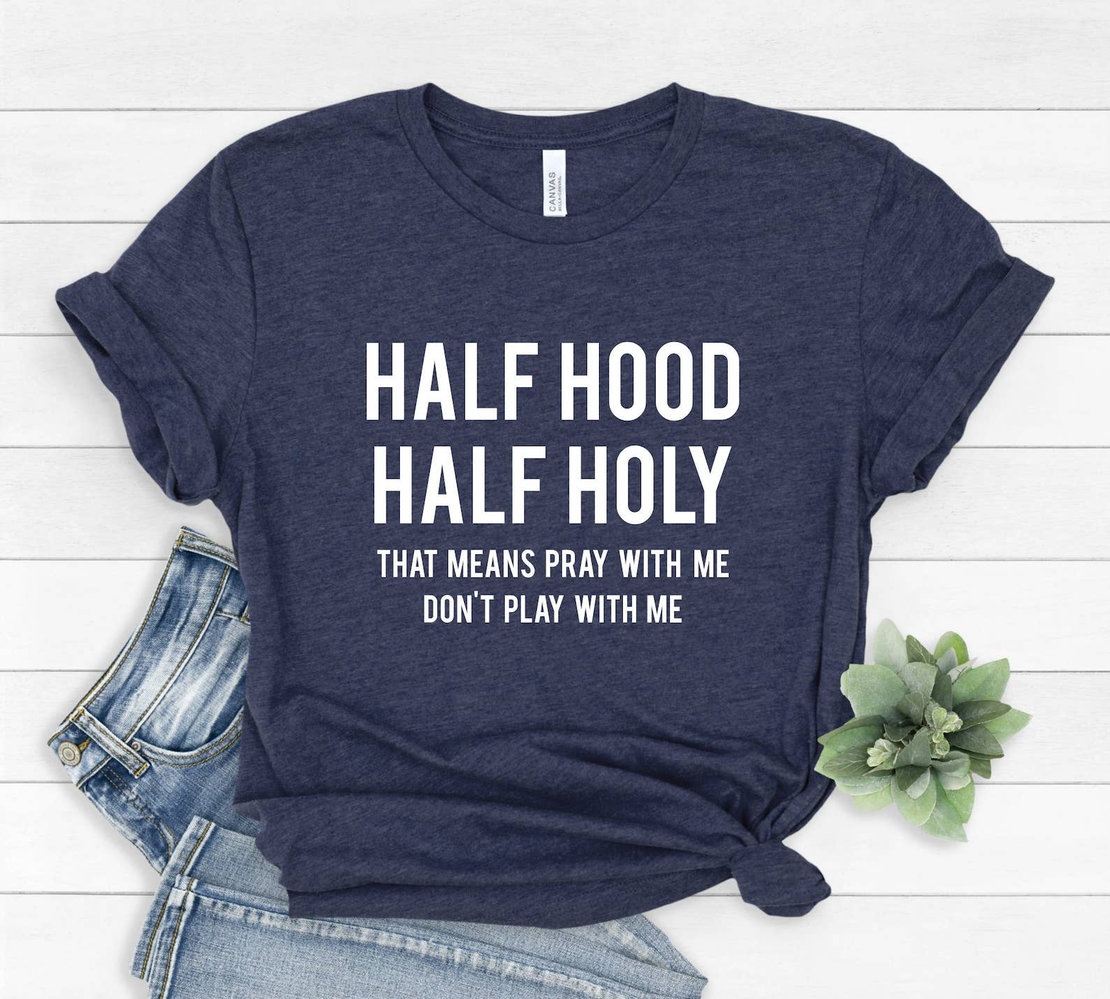Half Hood Half Holy T-Shirt Hoodie, Sweatshirt | PodTeesHub.com