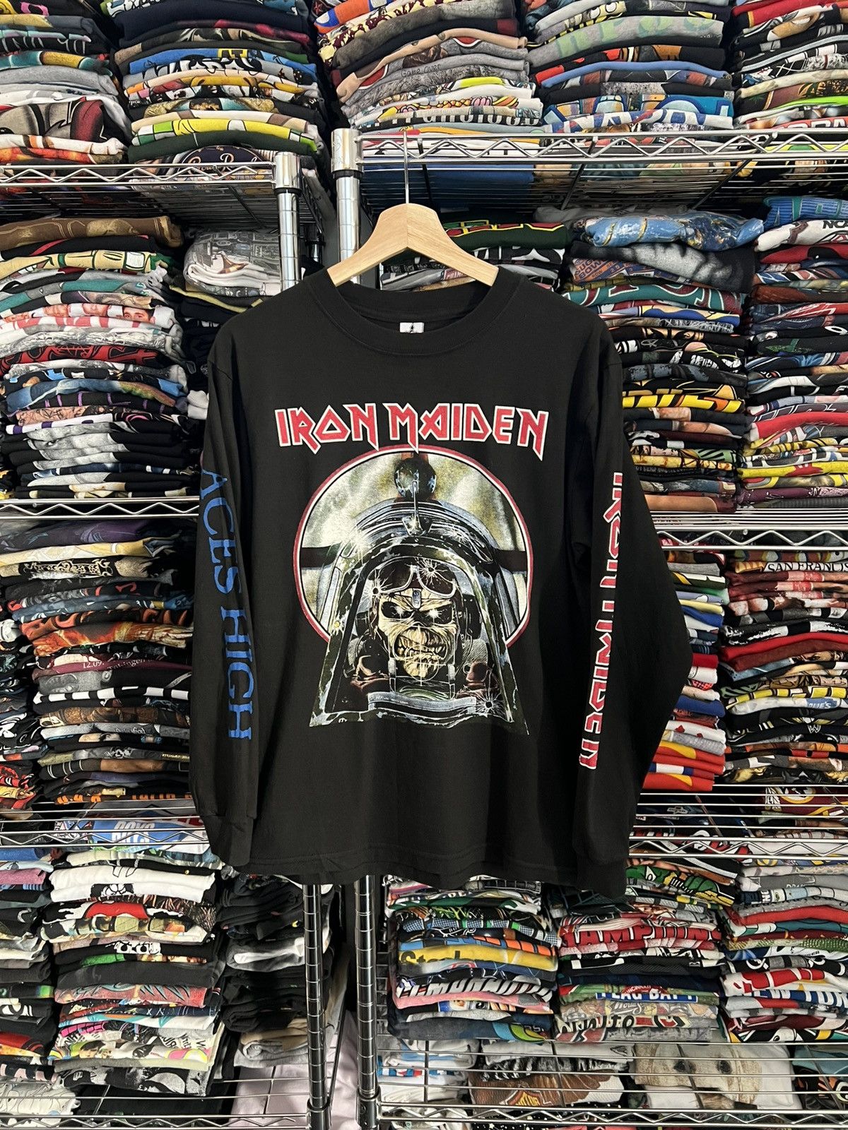 Maiden 2000s Iron Maiden Aces High Eddie Pilot Metal Band Bootleg T-Shirts, Hoodie, Sweatshirt | PodTeesHub.com