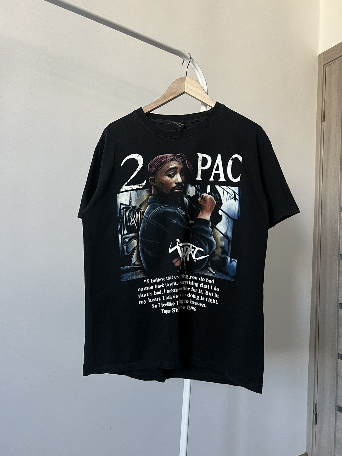 Band Tees Vintage 2pac Tupac Shakur 1996 Black T Shirt Hoodie, Sweatshirt | PodTeesHub.com