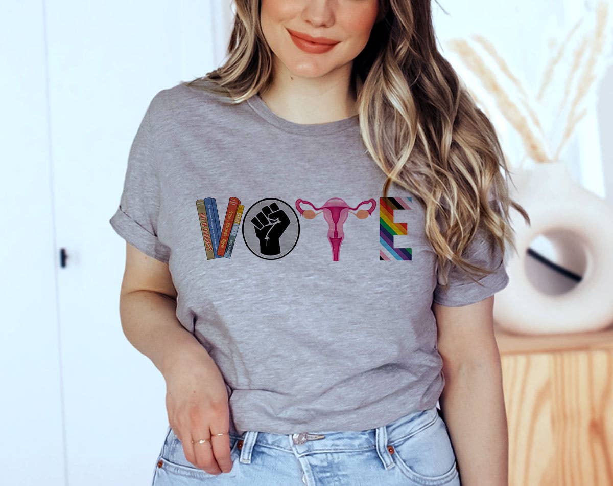 Vote - Blm Banned Books Female Gay Trans Rights T-Shirt Hoodie, Sweatshirt | PodTeesHub.com