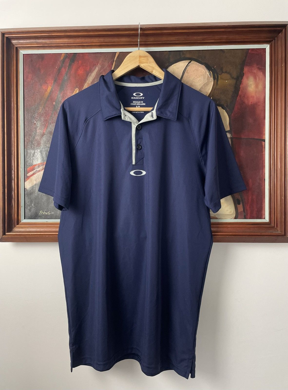 Oakley Vintage Sport Polo Tee Center Logo Rare Navy Hype Hoodie, Sweatshirt | PodTeesHub.com