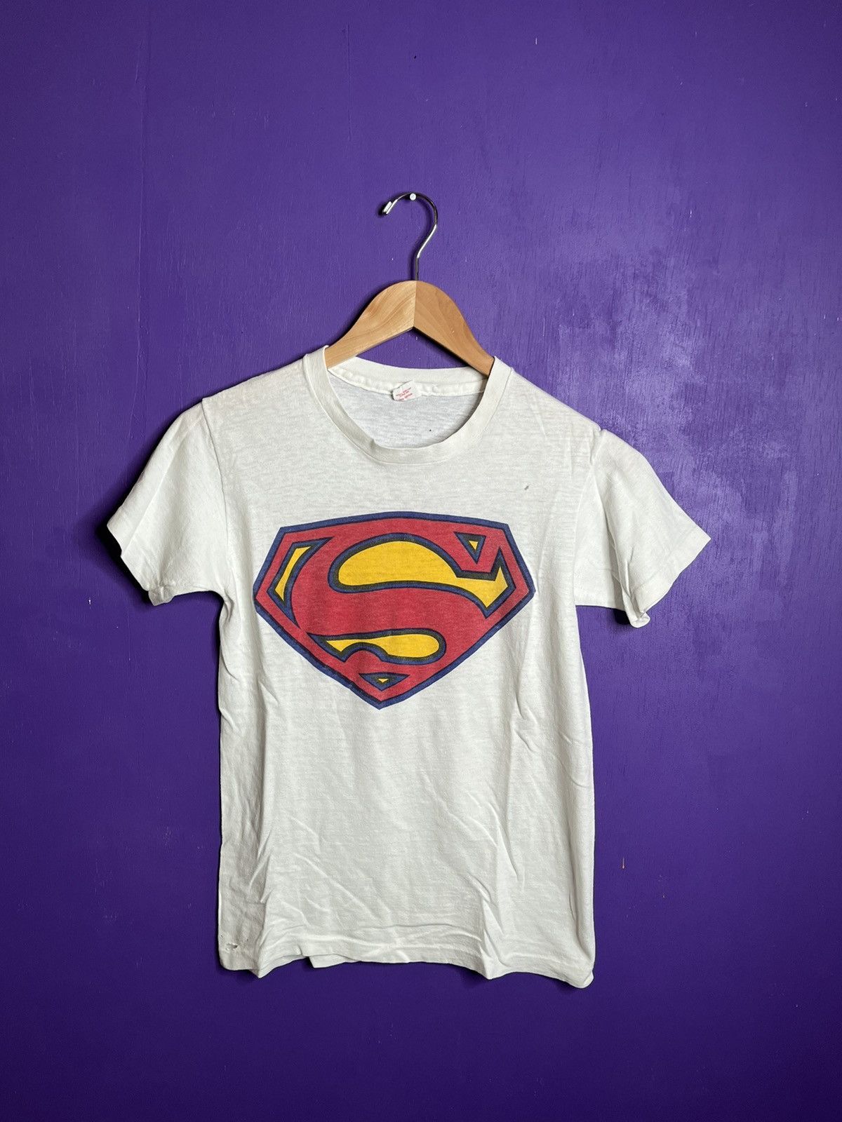 Vintage 60s Hanes Superman Hero Logo T Shirt Hoodie, Sweatshirt | PodTeesHub.com