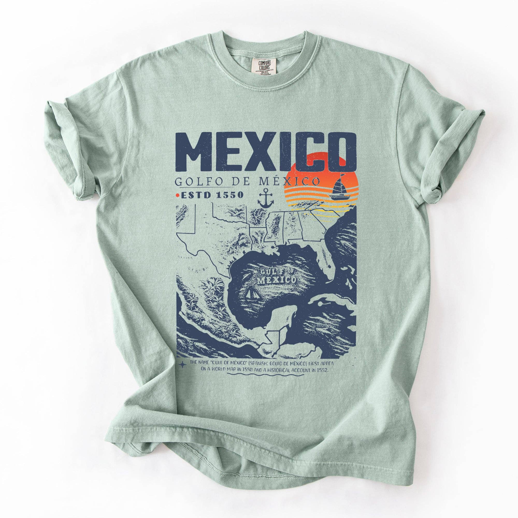 Gulf of Mexico, Map, Golfo De Mexico, History Tshirt Hoodie, Sweatshirt | PodTeesHub.com