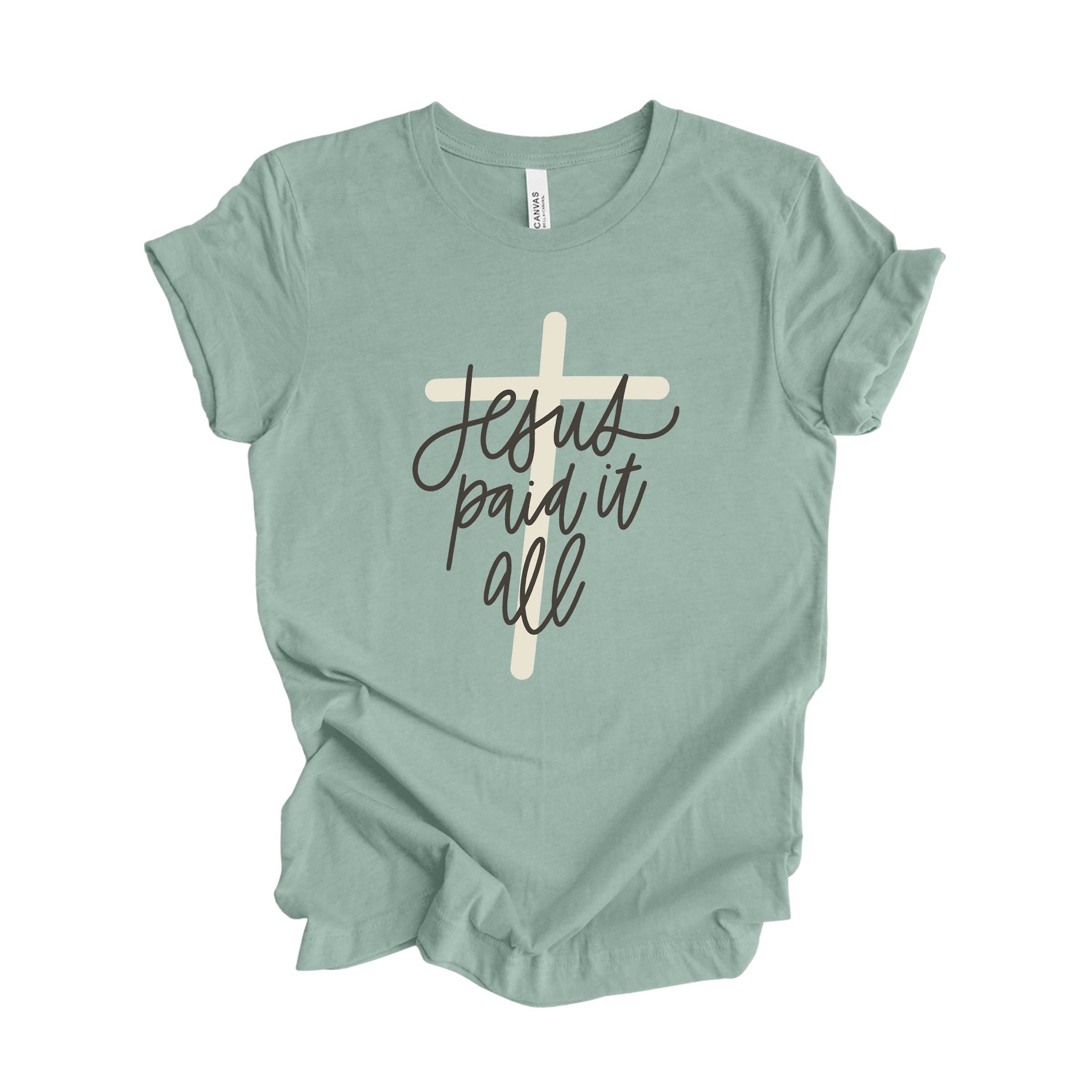 Jesus Paid It All By Brook Nicole Designs Tee Hoodie, Sweatshirt | PodTeesHub.com