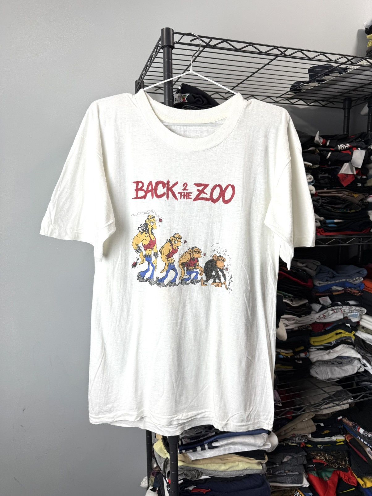 Rap Tees Back To The Zoo Monkey 1990 S Humor Vintage T Shirt Hoodie, Sweatshirt | PodTeesHub.com