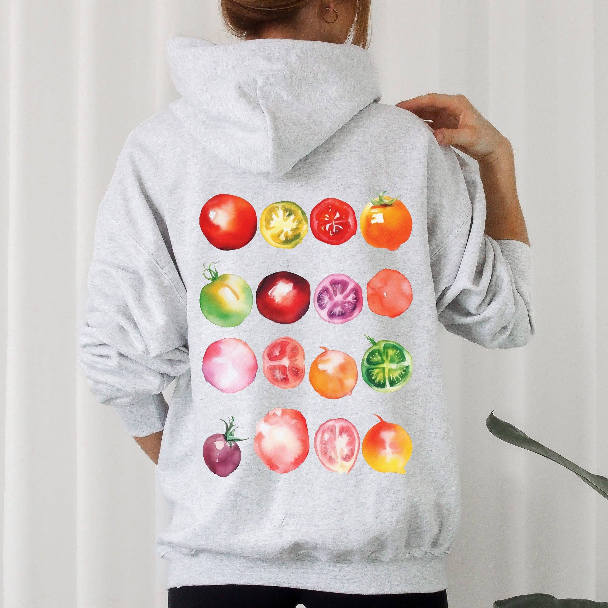 Ripe Tomato Print, Garden Fresh Hoodie T-Shirts, Sweatshirt | PodTeesHub.com