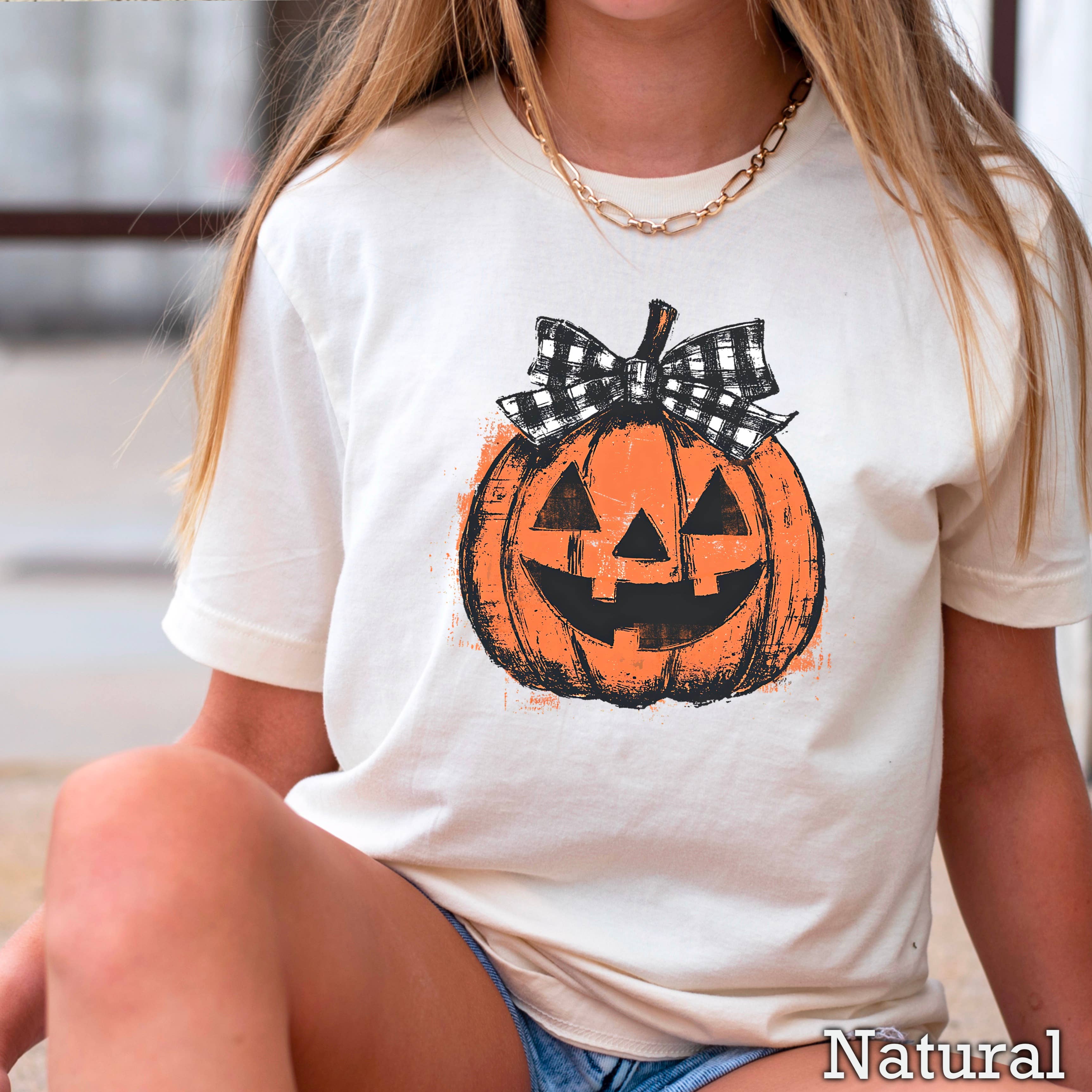Halloween 2025  Pumpkin Graphic Tee | Gildan Hoodie, Sweatshirt | PodTeesHub.com