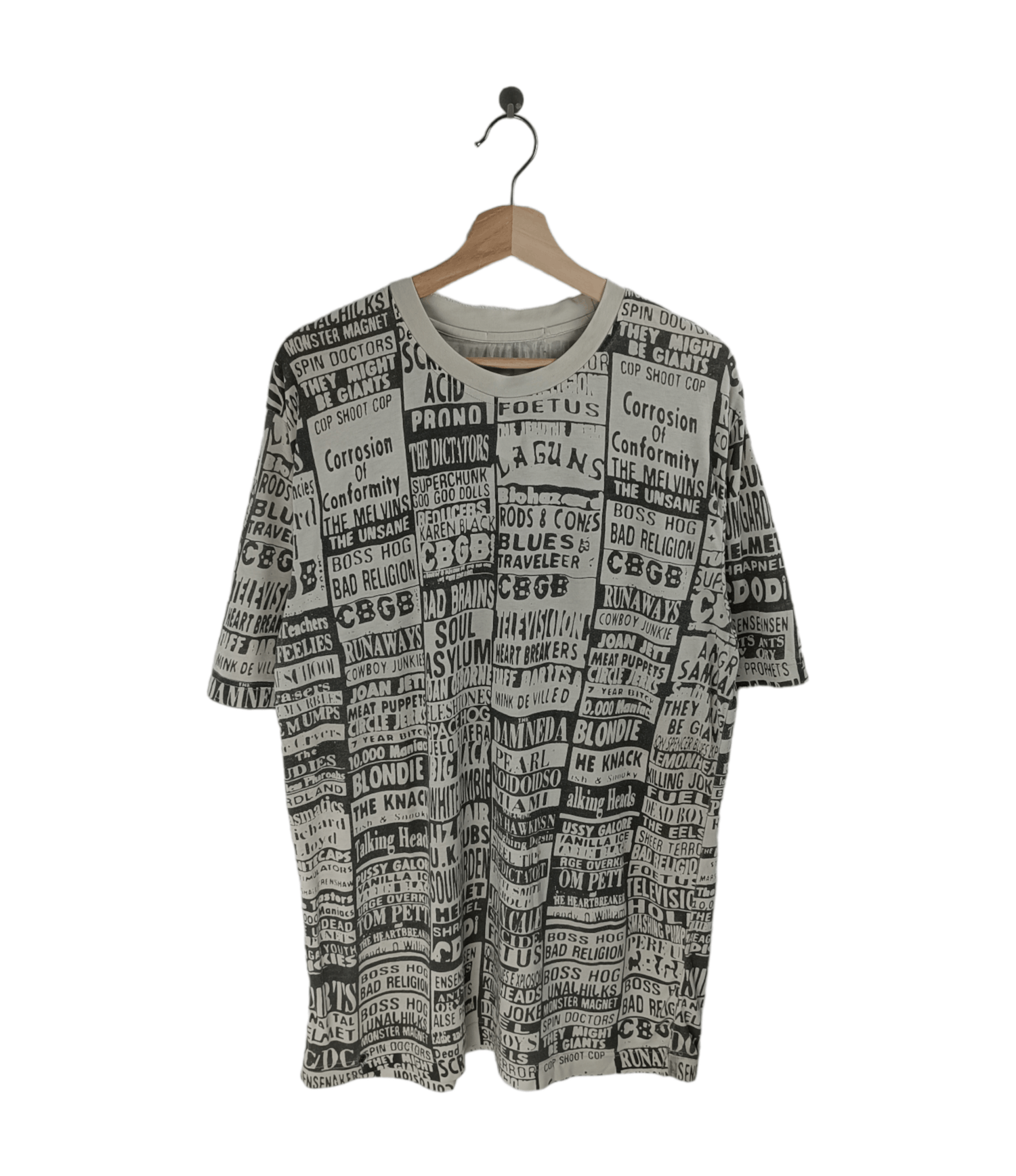 Band Tees Rare Vintage Cbgb Aop Band List Bad Brains Blondie Hoodie, Sweatshirt | PodTeesHub.com