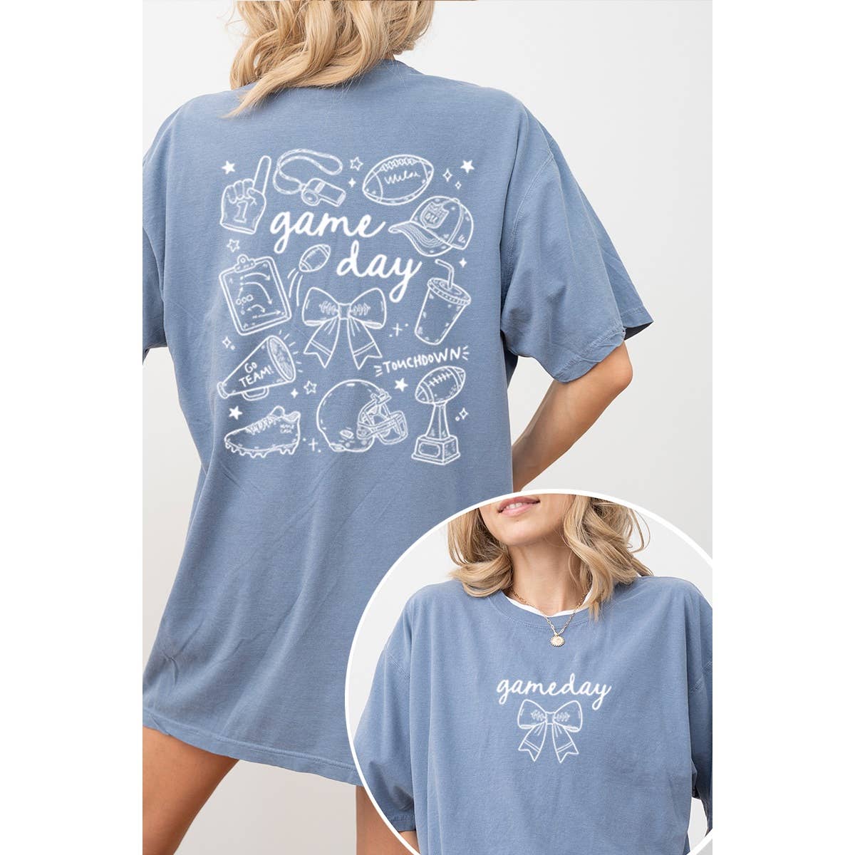 Game Day  Graphic  Oversized Tee Hoodie, Sweatshirt | PodTeesHub.com