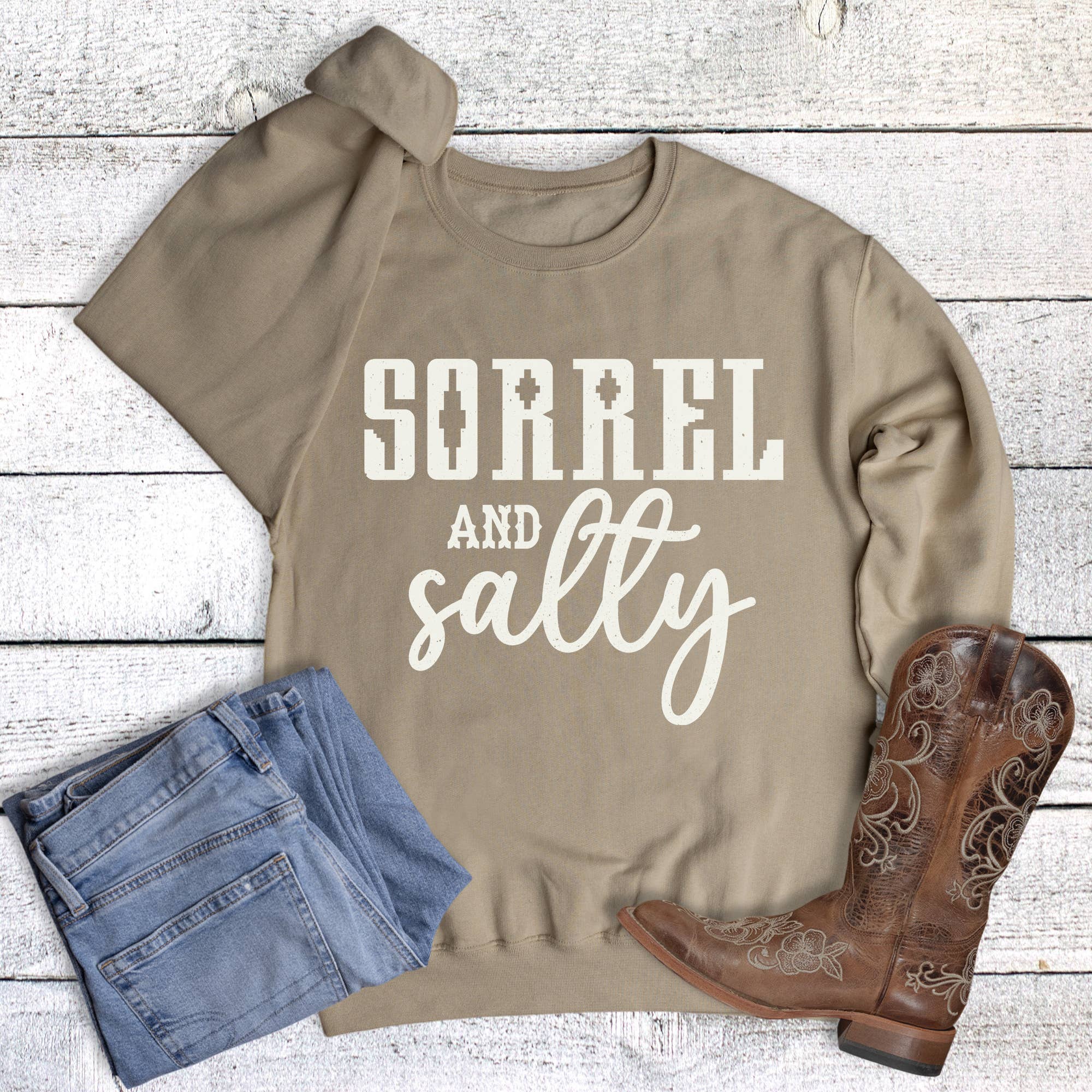 Western Sorrel and Salty Sweatshirt T-Shirts, Hoodie | PodTeesHub.com