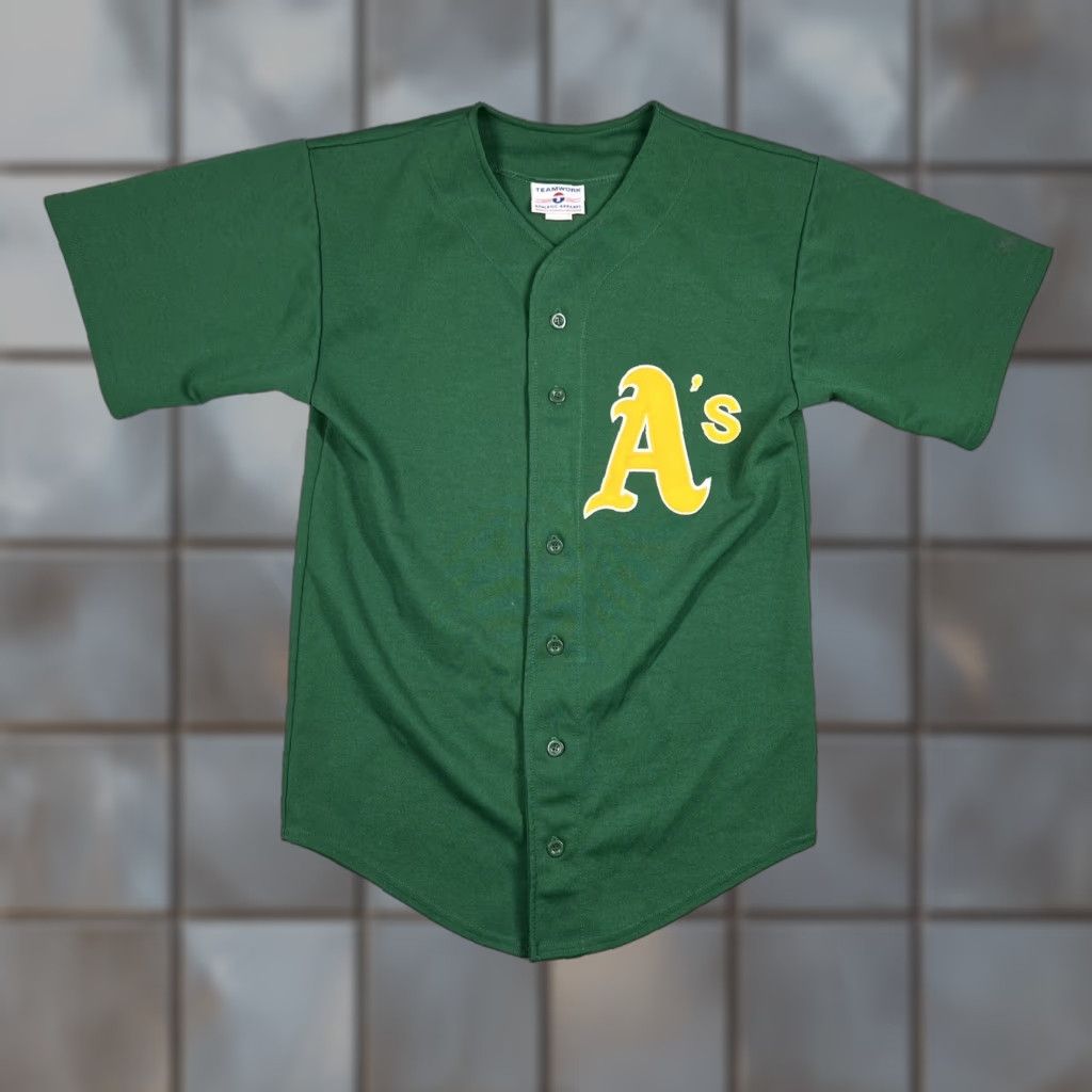 Vintage Oakland A S Teamwork Athletic Green Jersey Mens Size M Jersey Baseball Logo 80s Spor T-Shirts, Hoodie, Sweatshirt