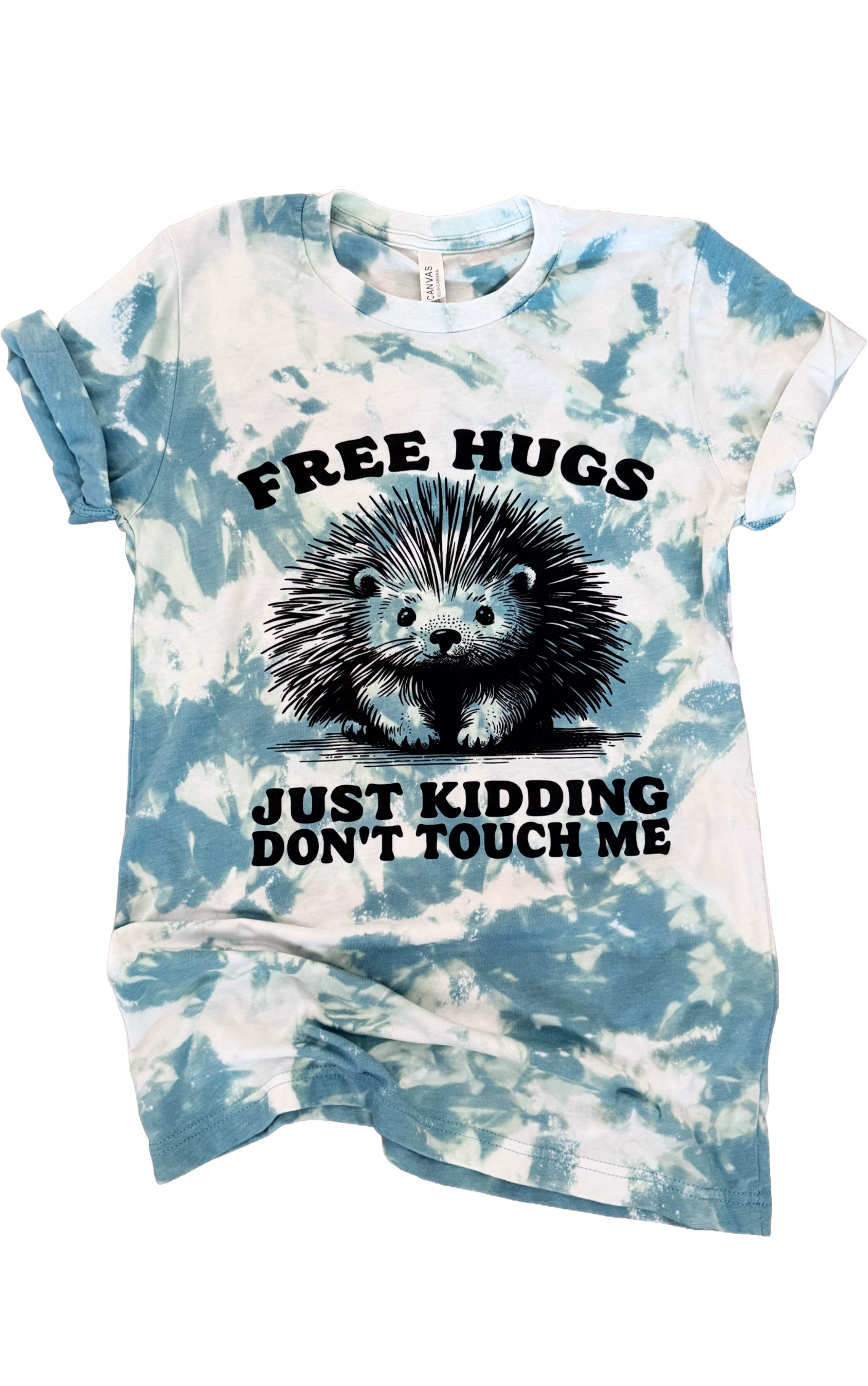 Free Hugs Just Kidding Tie-Dye Tee Hoodie, Sweatshirt | PodTeesHub.com