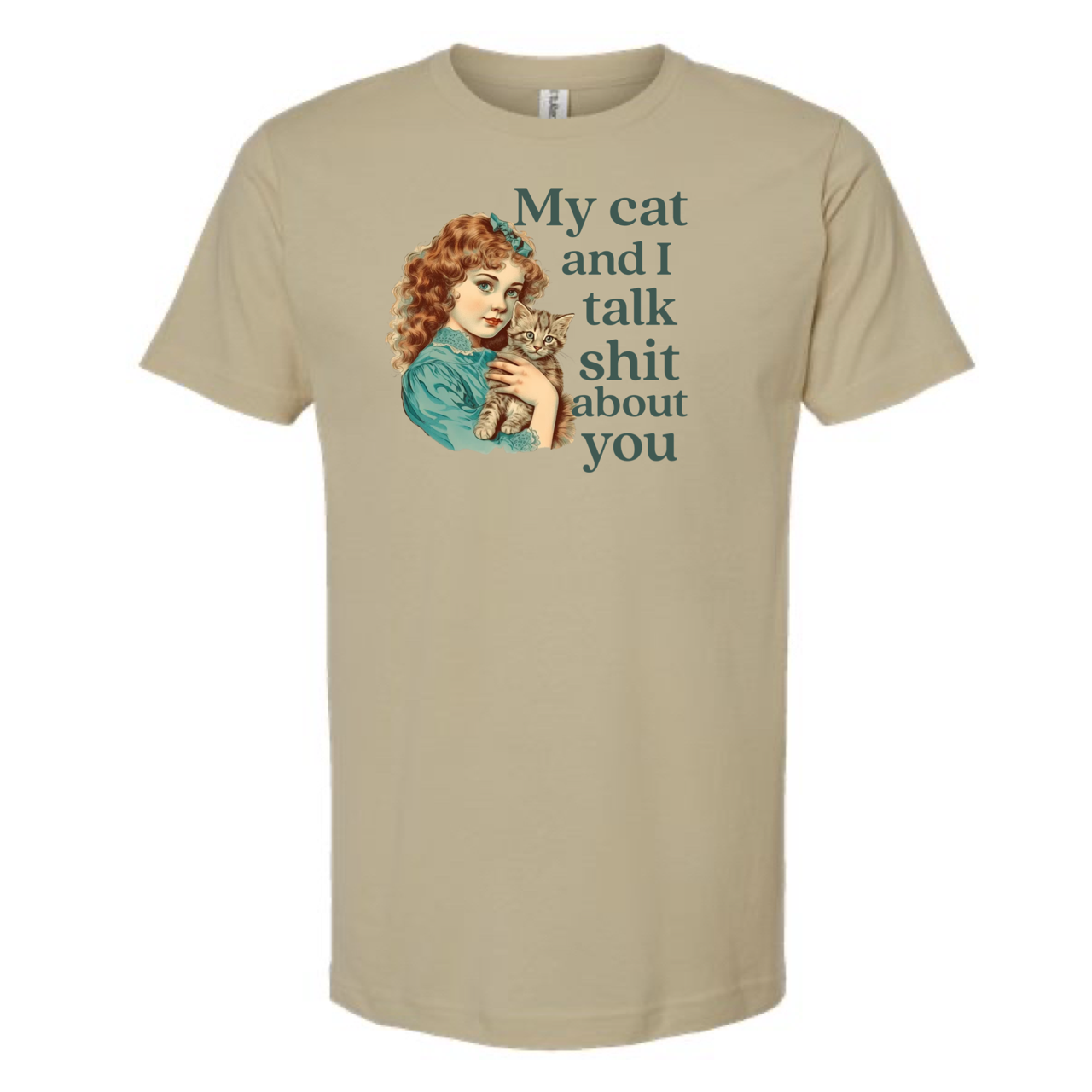 My Cat and I Talk Shit About You T-Shirt/ Vintage Style Hoodie, Sweatshirt | PodTeesHub.com