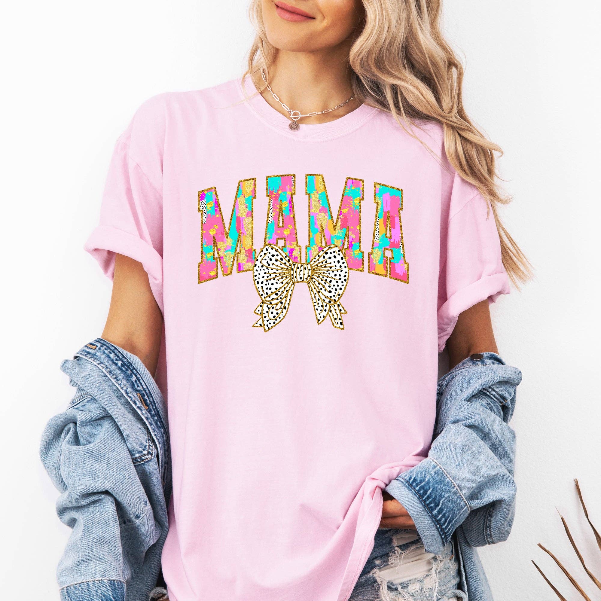 Painted Mama, Dalmatian, Bow, Ribbon, Mother's Day Tshirt Hoodie, Sweatshirt | PodTeesHub.com