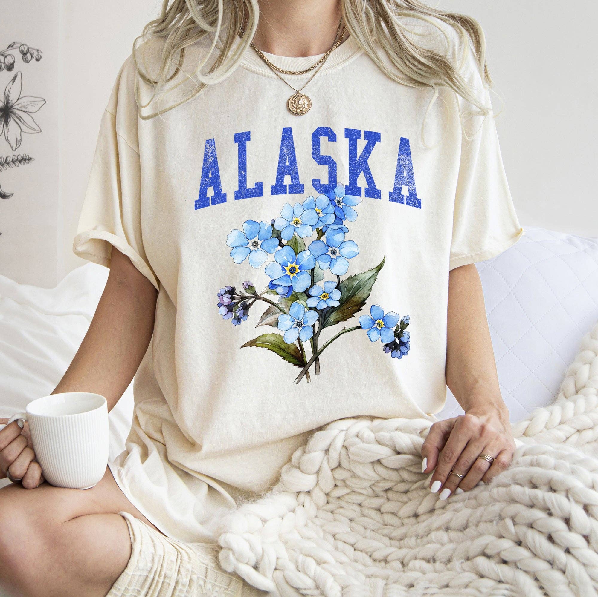 Alaska State Flower T-Shirt Hoodie, Sweatshirt | PodTeesHub.com