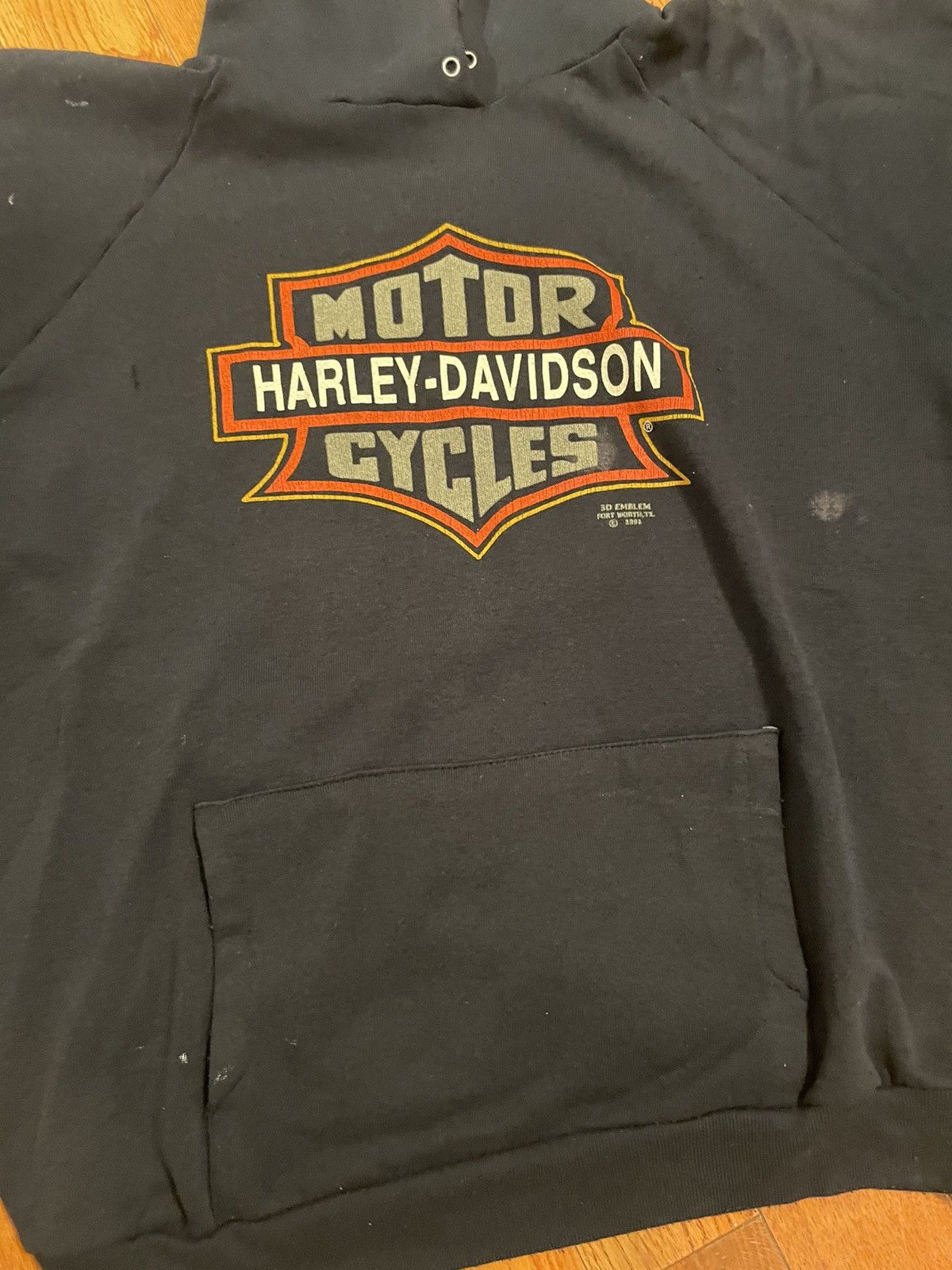 Vintage 80s Harley Hoodie Faded Distressed Thrashed Soft T-Shirts, Sweatshirt | PodTeesHub.com
