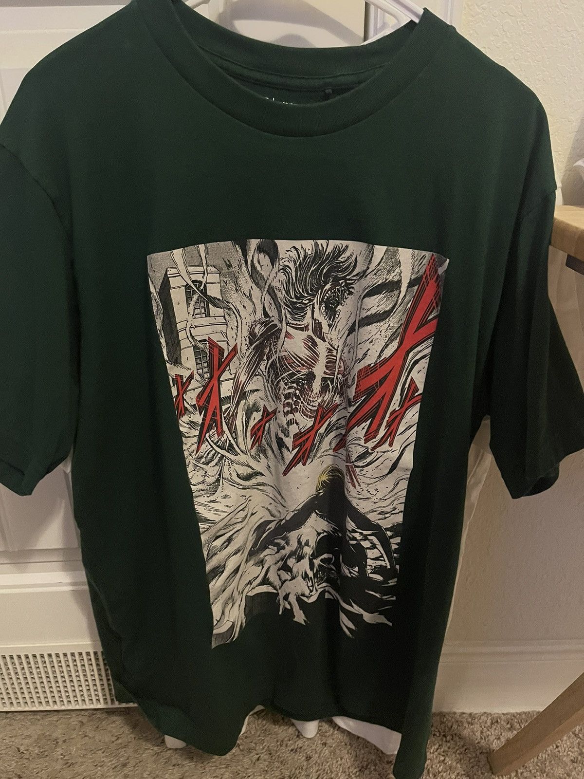 Japanese Brand Uniqlo Attack On Titan Green Manga Panel Tee Hoodie, Sweatshirt | PodTeesHub.com