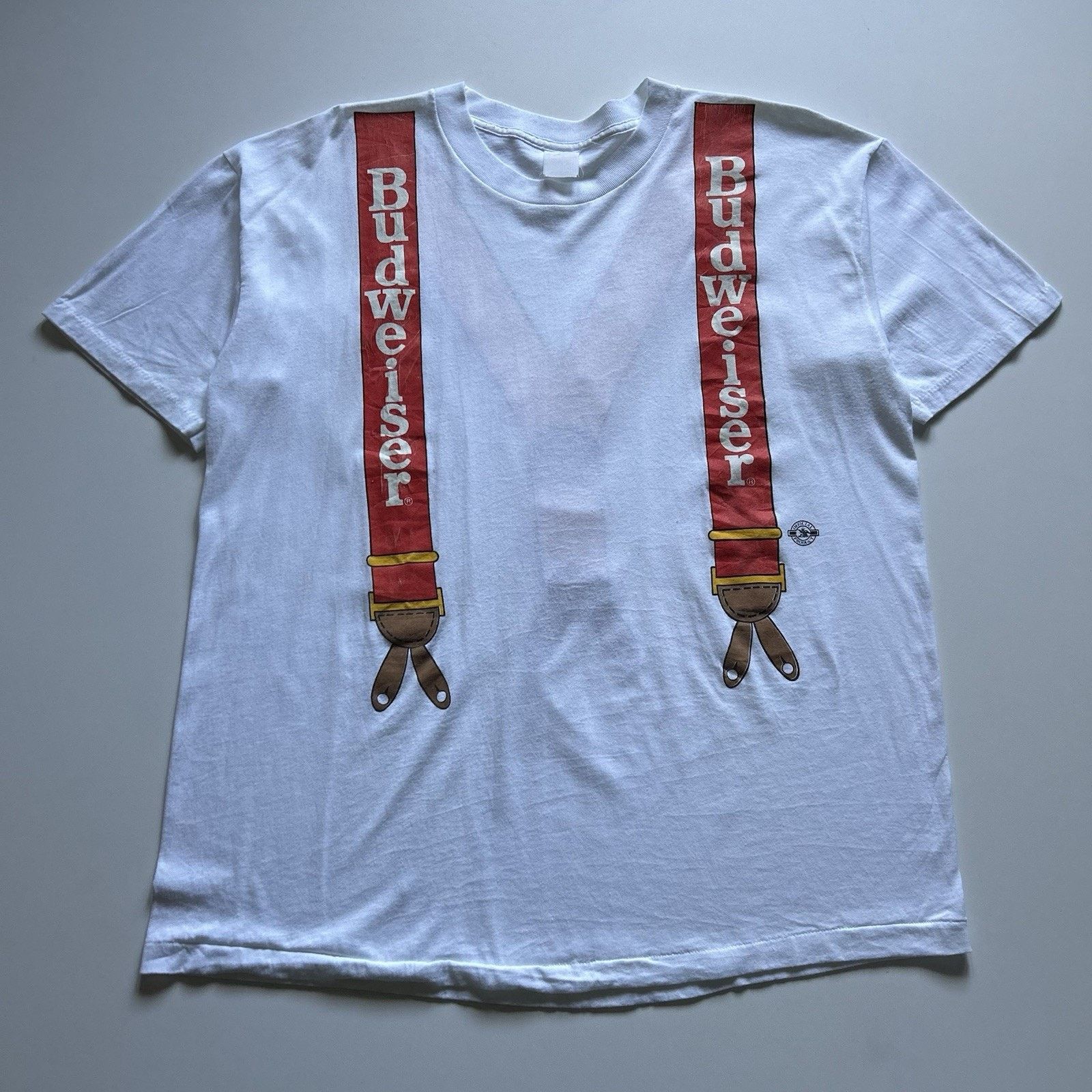 Vintage 90s Budweiser Xl Suspender Funny Beer Promo T-Shirts, Hoodie, Sweatshirt