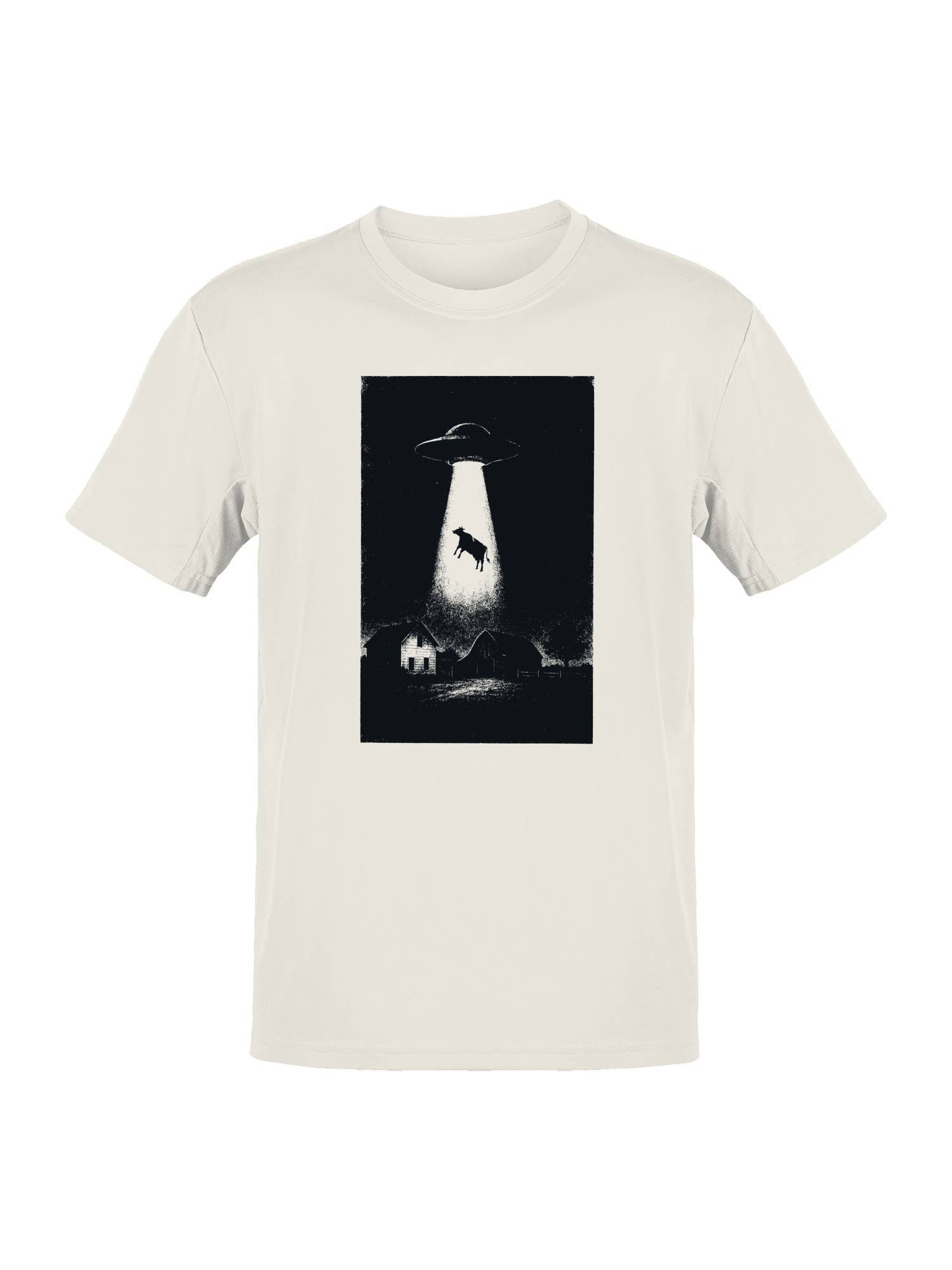 Ufo Abduction: Cow in Spotlight Men's T-Shirt Hoodie, Sweatshirt | PodTeesHub.com