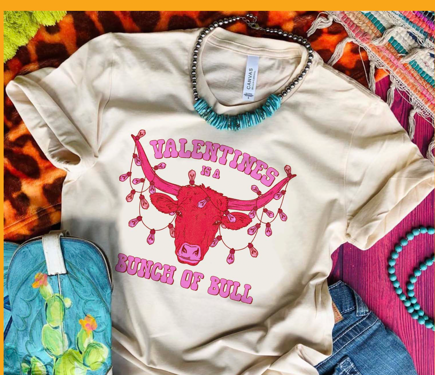 Valentines Is A Bunch of Bull - Cream Tee Hoodie, Sweatshirt | PodTeesHub.com