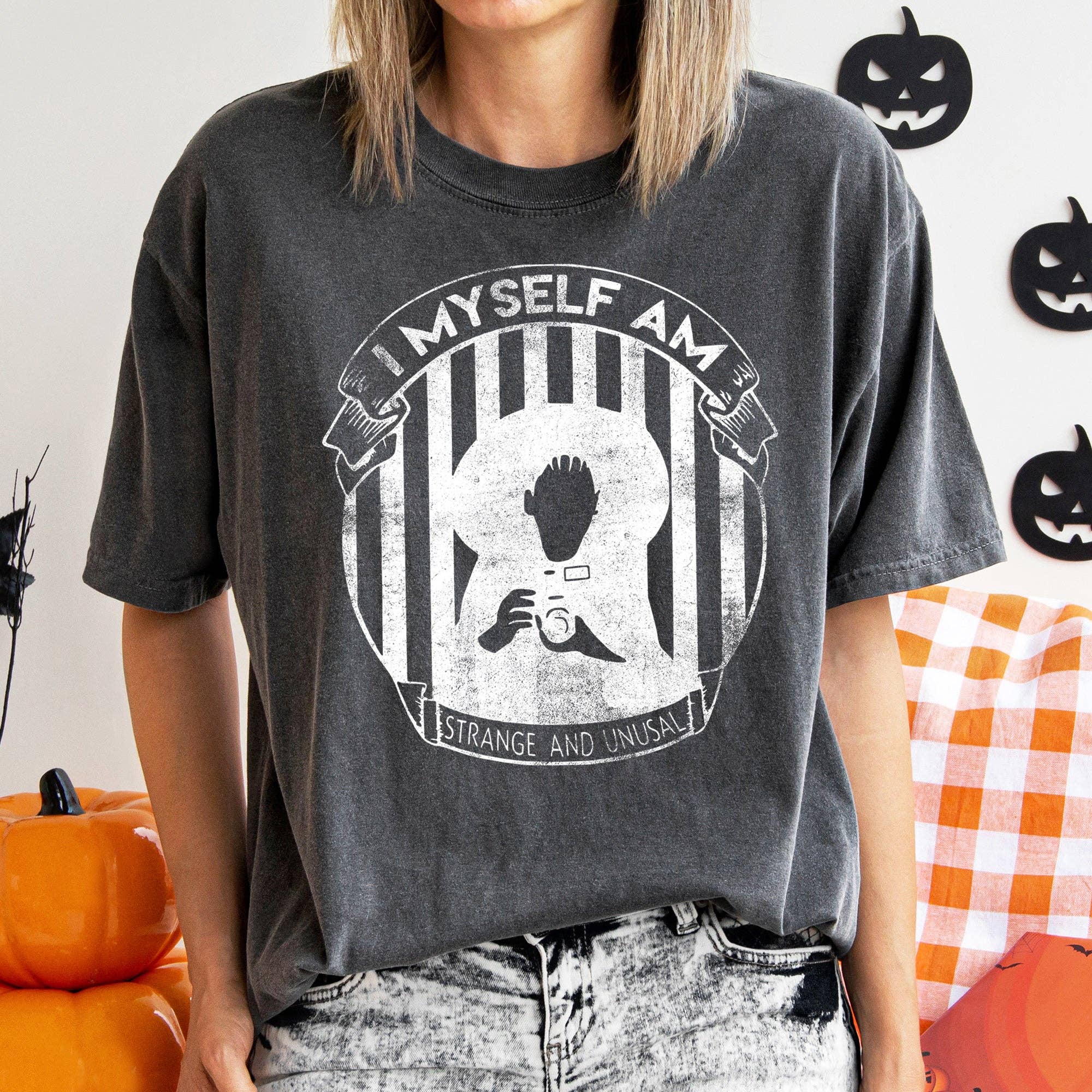 I Myself Am Strange and Unusual T-Shirt White Print Hoodie, Sweatshirt | PodTeesHub.com
