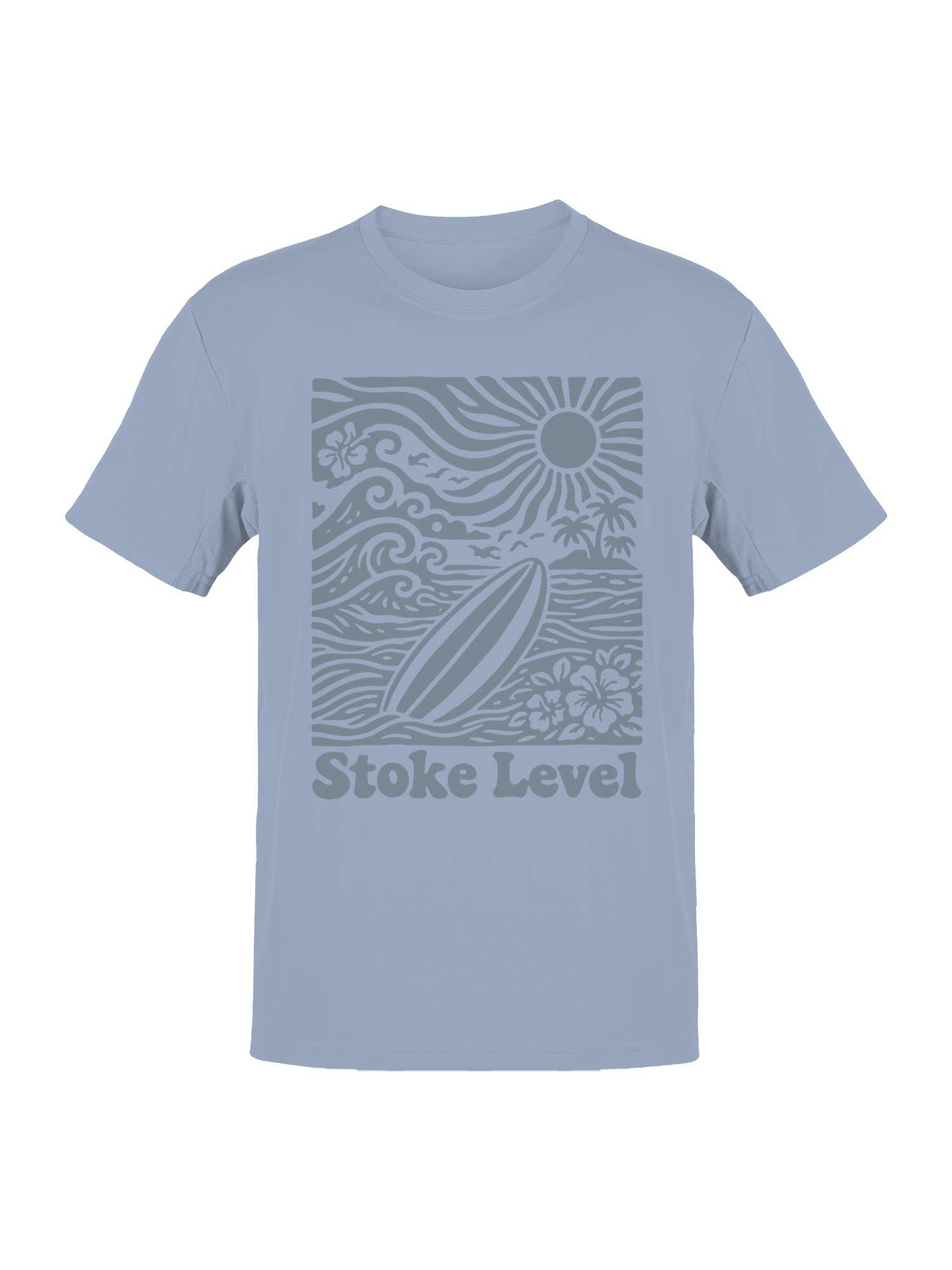 Surf Stoke Level Beach Vibes Men's T-Shirt Hoodie, Sweatshirt | PodTeesHub.com
