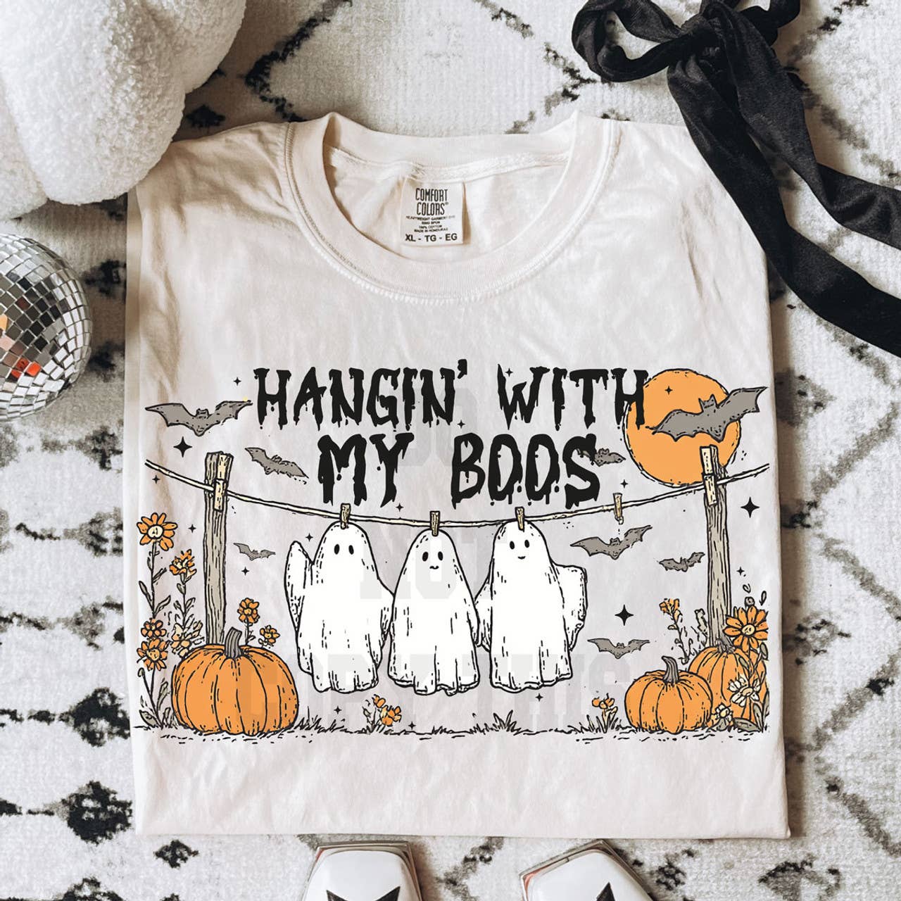 Hangin' with My Boos Tee Hoodie, Sweatshirt | PodTeesHub.com