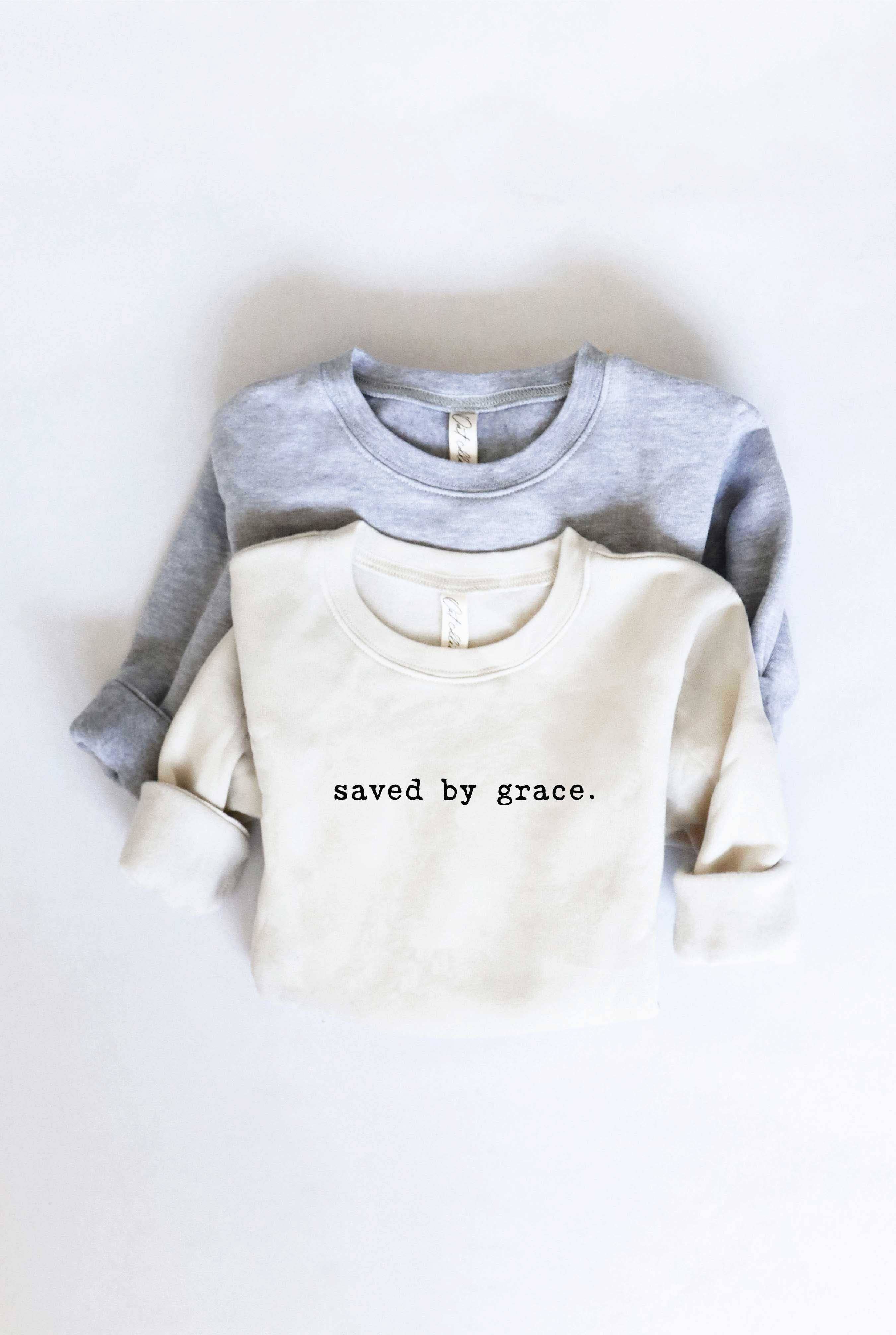 Saved By Grace Toddler Unisex Graphic Sweatshirt T-Shirts, Hoodie | PodTeesHub.com