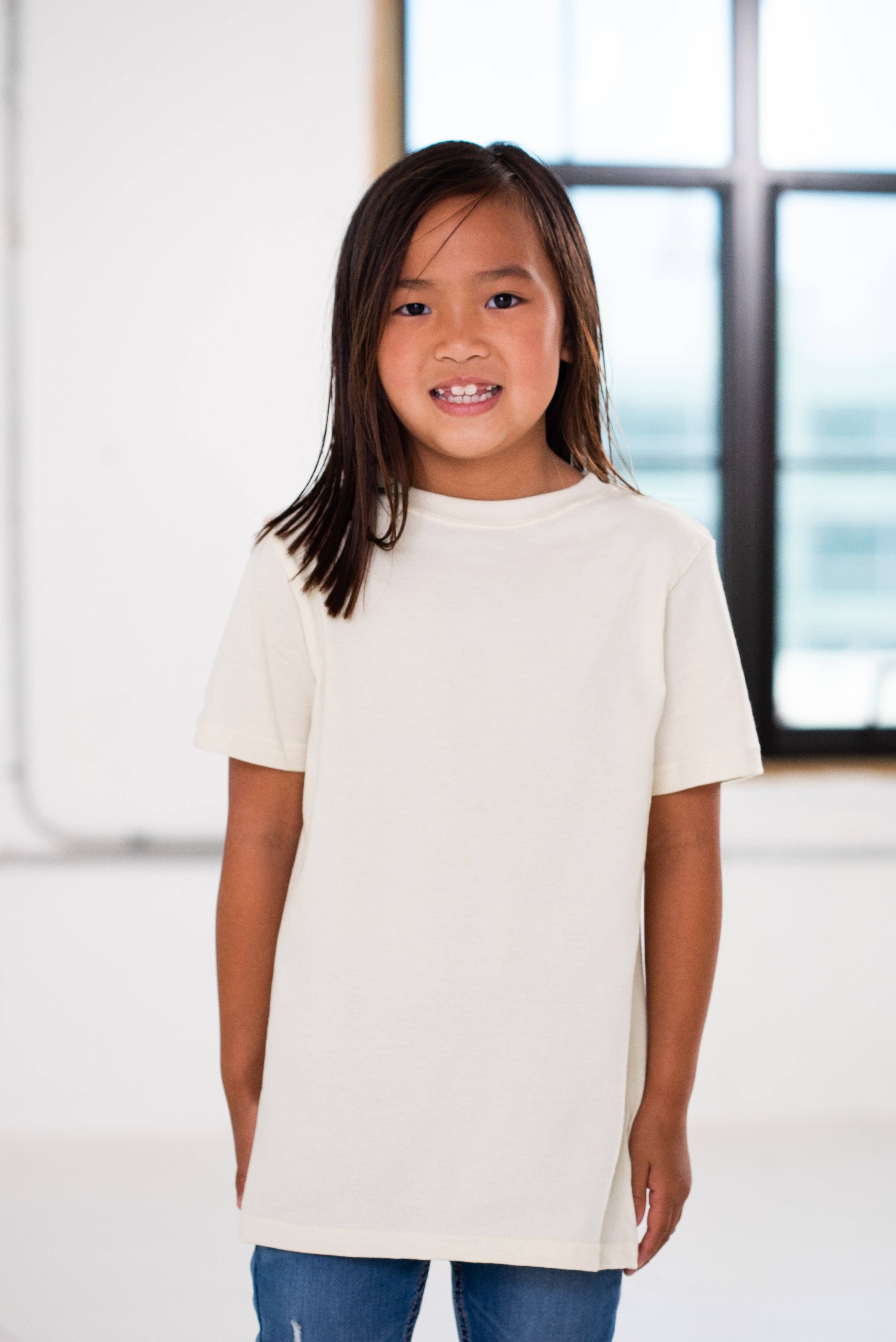 Youth Eco Cotton Short Sleeve Tee Hoodie, Sweatshirt | PodTeesHub.com
