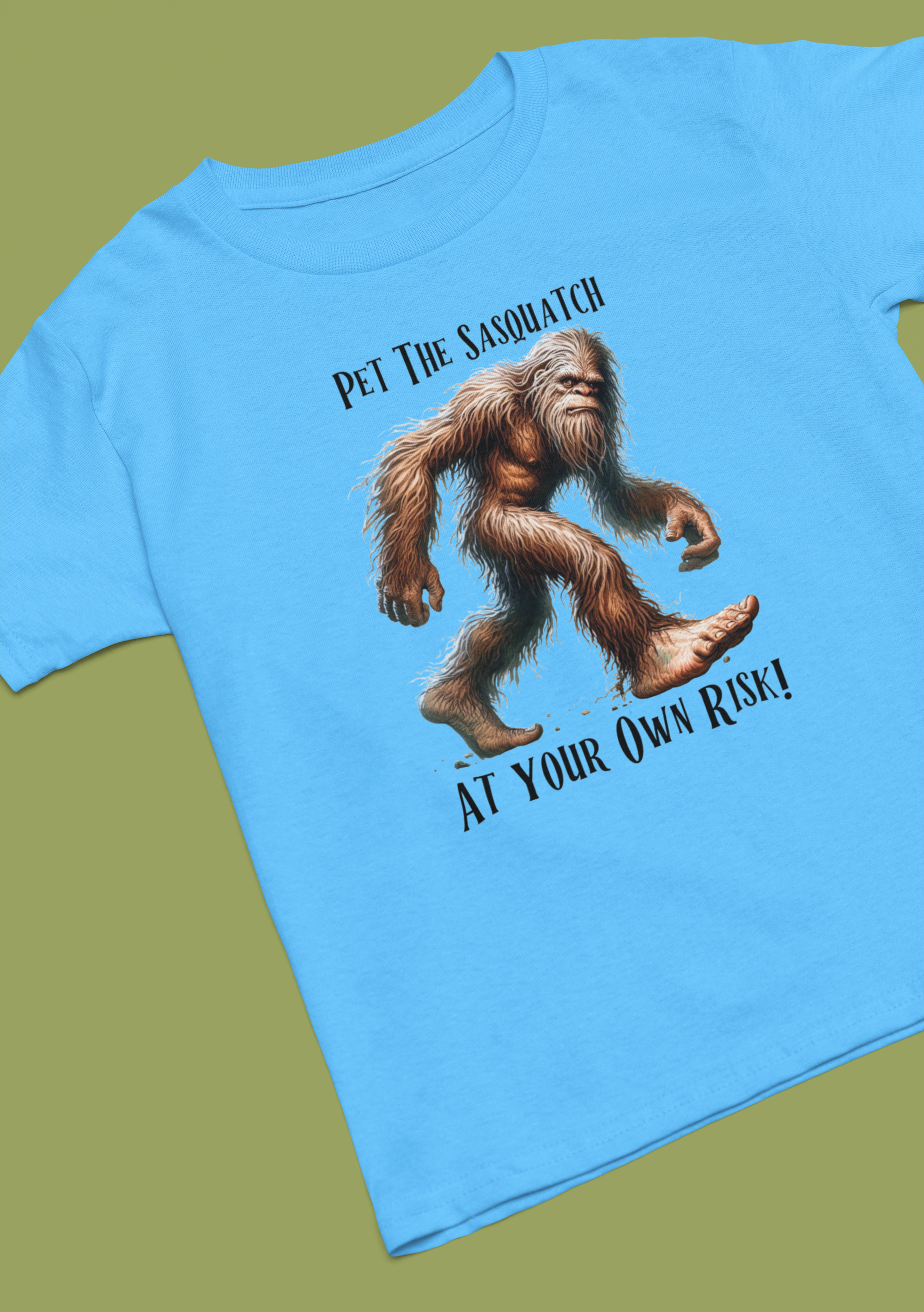 Pet the Sasquatch T-Shirt (Carolina Blue) Hoodie, Sweatshirt | PodTeesHub.com